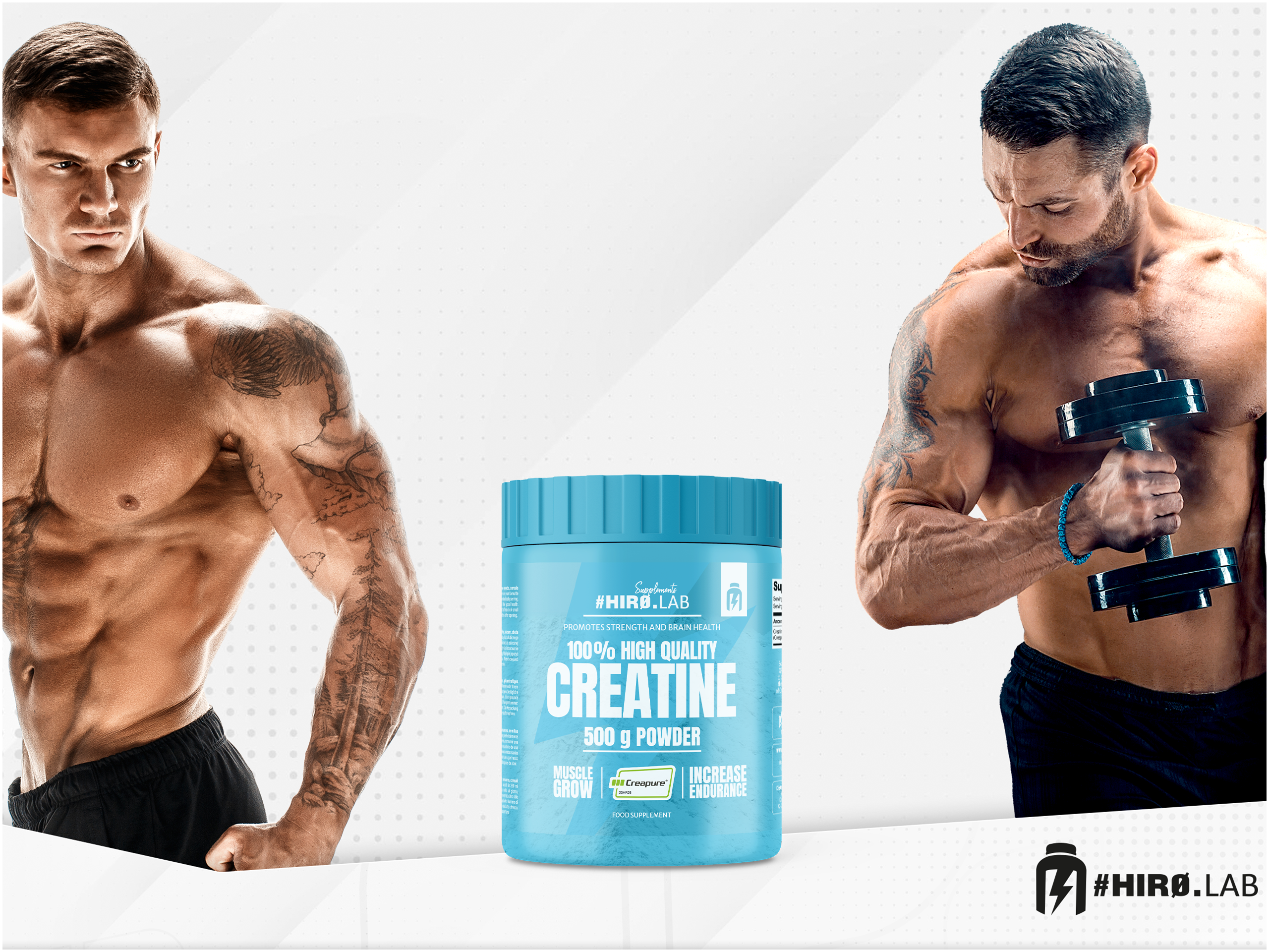 HIRO.LAB - 100% Creatine Creapure® – 500g - WYPRZEDAŻ - 31-07