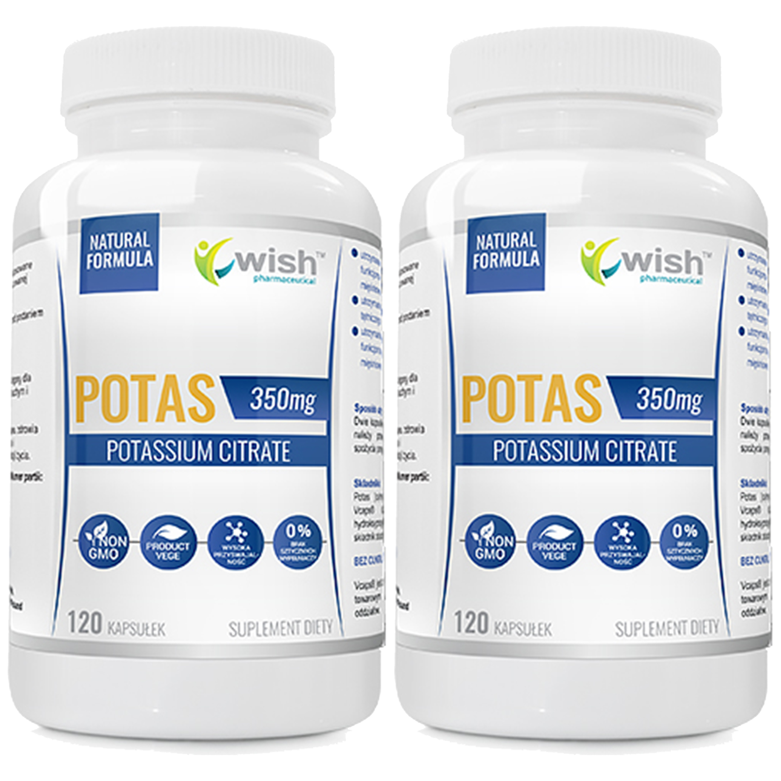 WISH Pharmaceutical Potas - 2x 120caps.