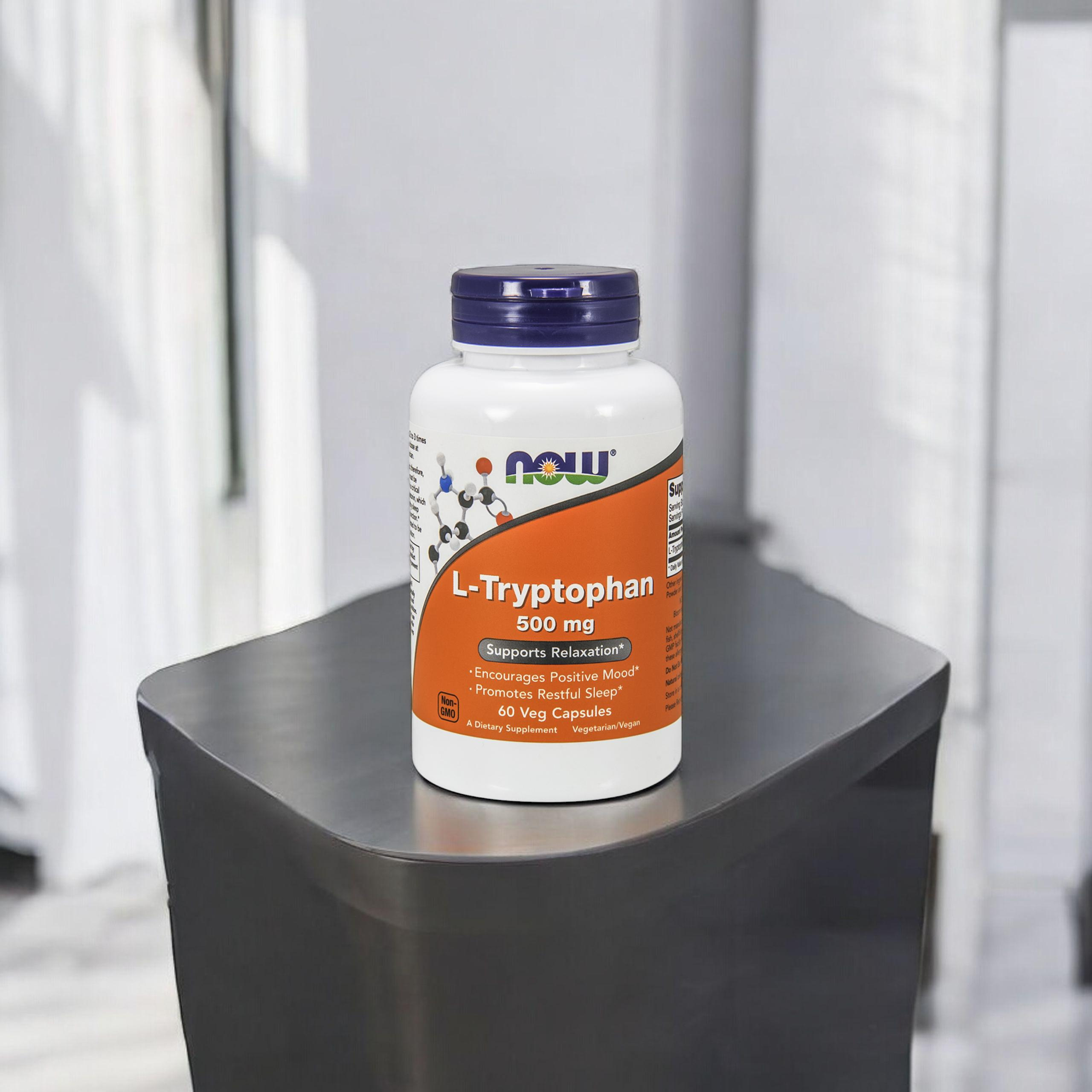 NOW L-Tryptophan 500mg - 2x 60vegcaps