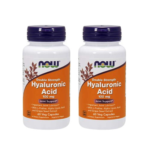 NOW Hyaluronic Acid 100mg - 2x 60vcaps.