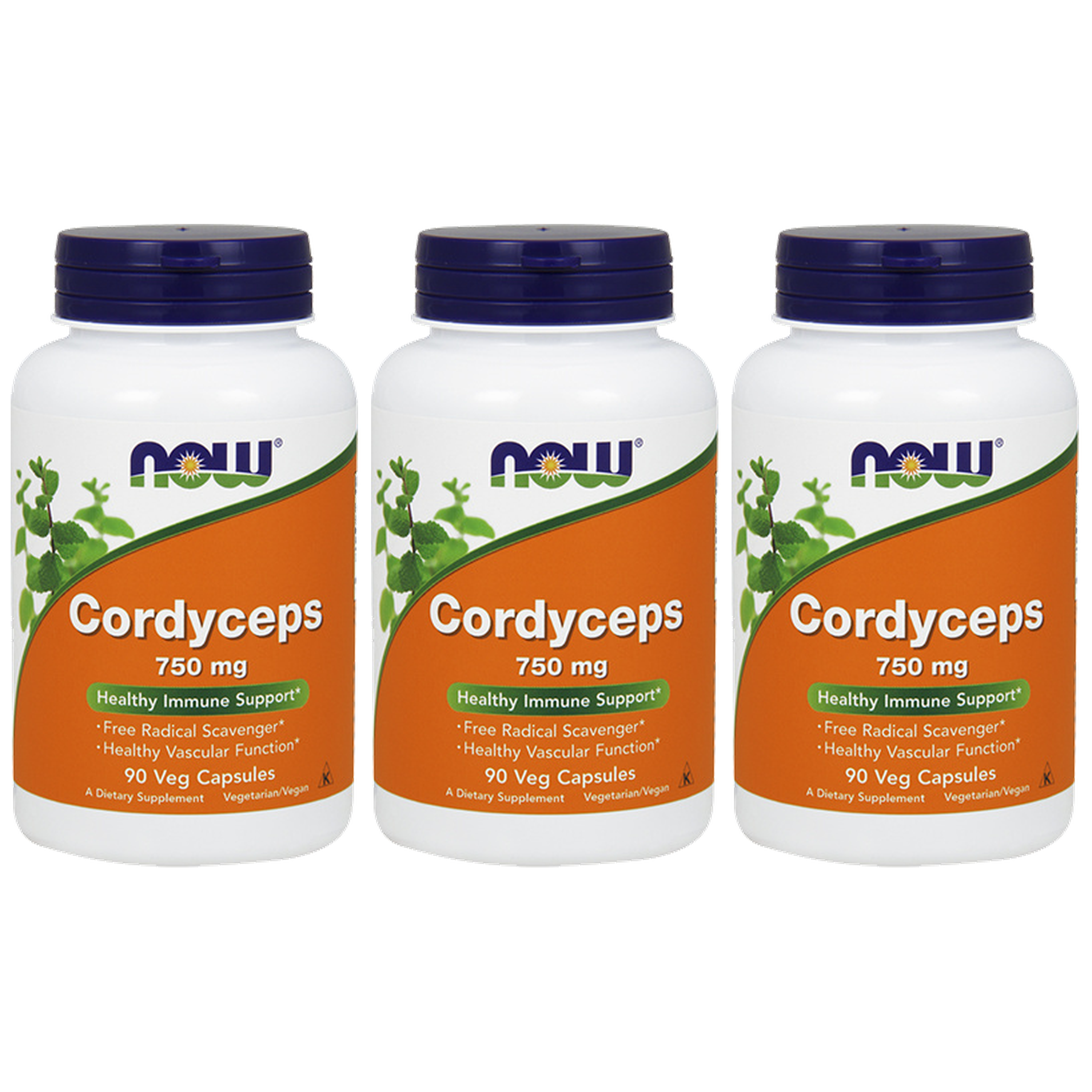 NOW Cordyceps 750mg - 3x 90vegcaps