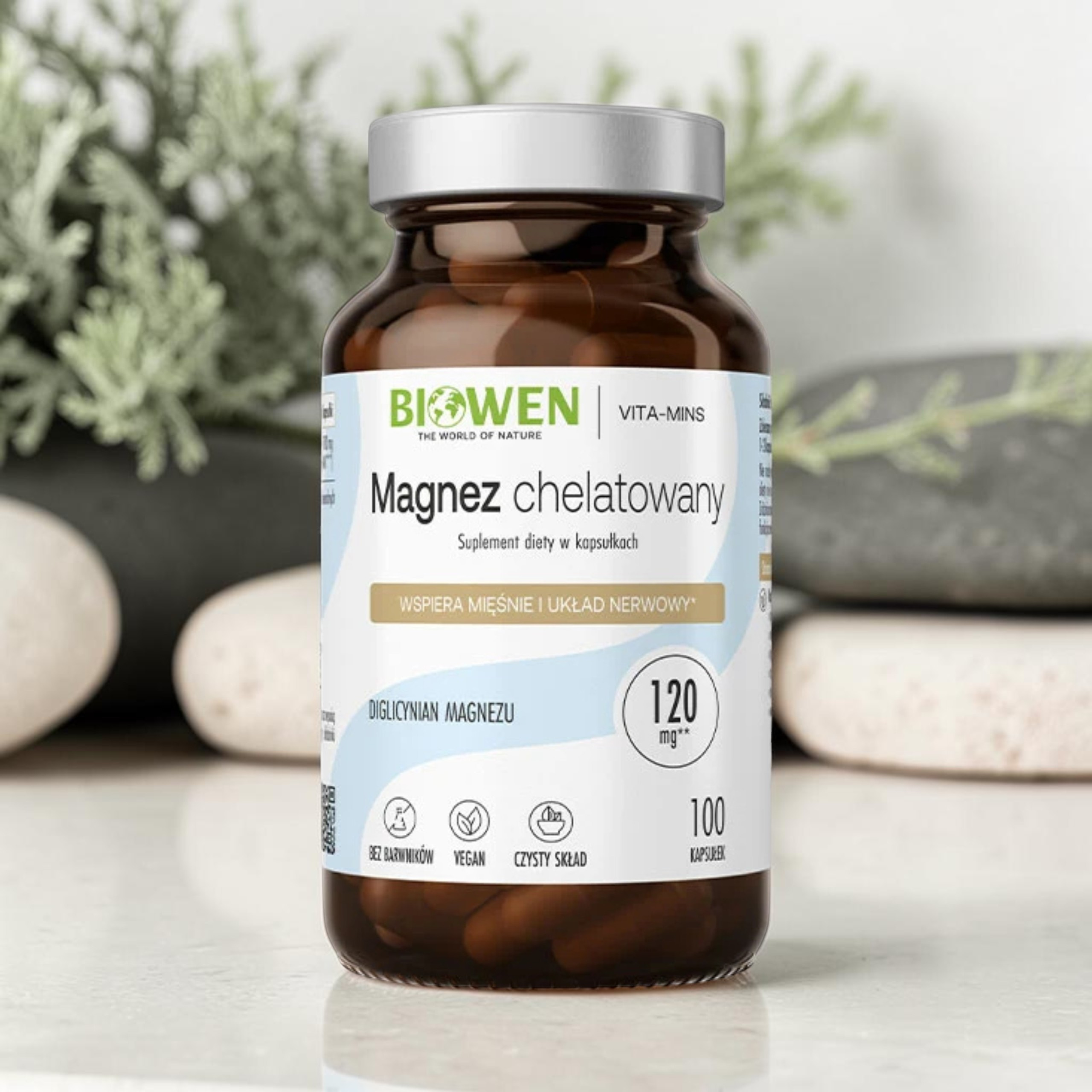 BIOWEN - Magnez Chelatowany 850mg - 100caps.
