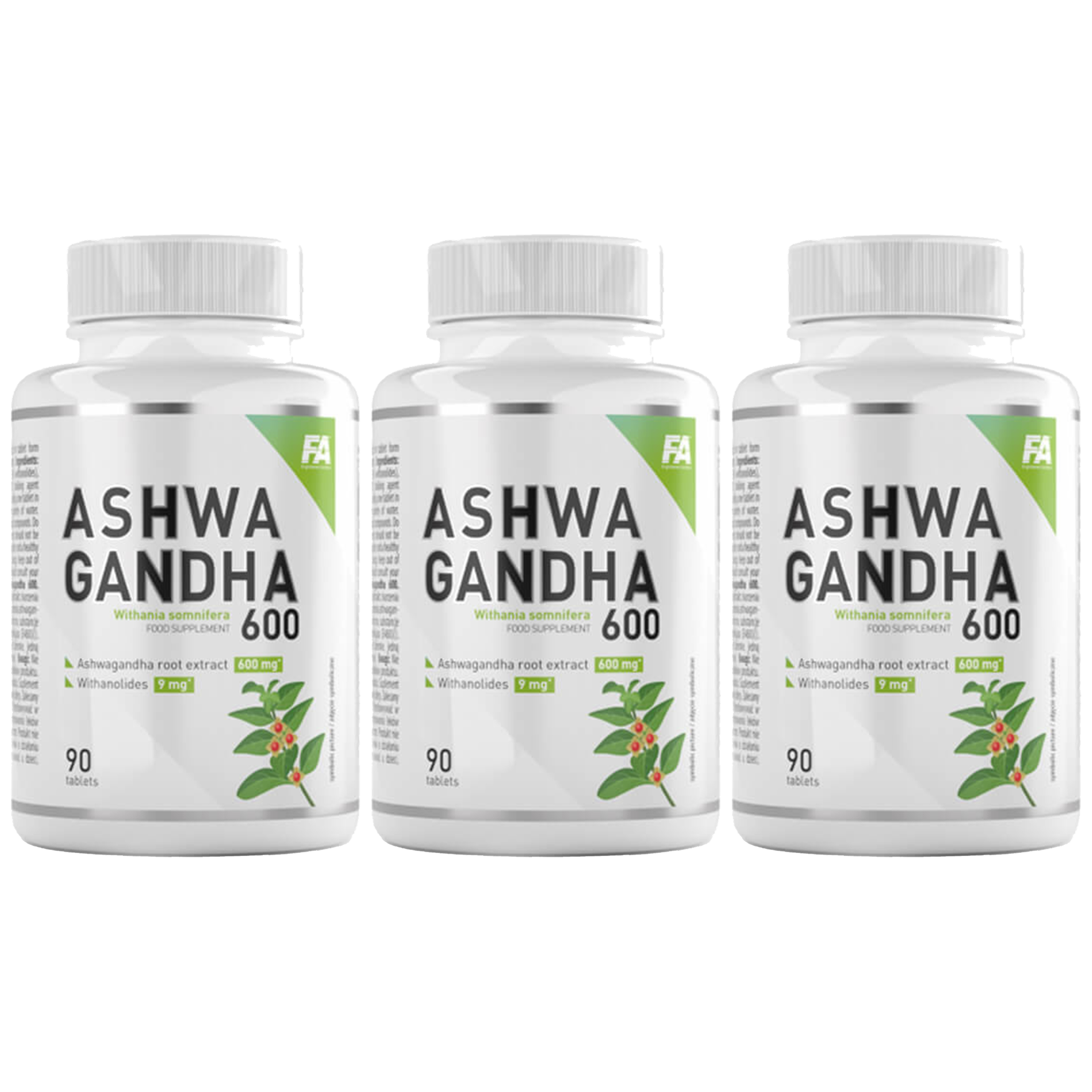 FITNESS AUTHORITY Ashwagandha 600 - 3x 90tabs.