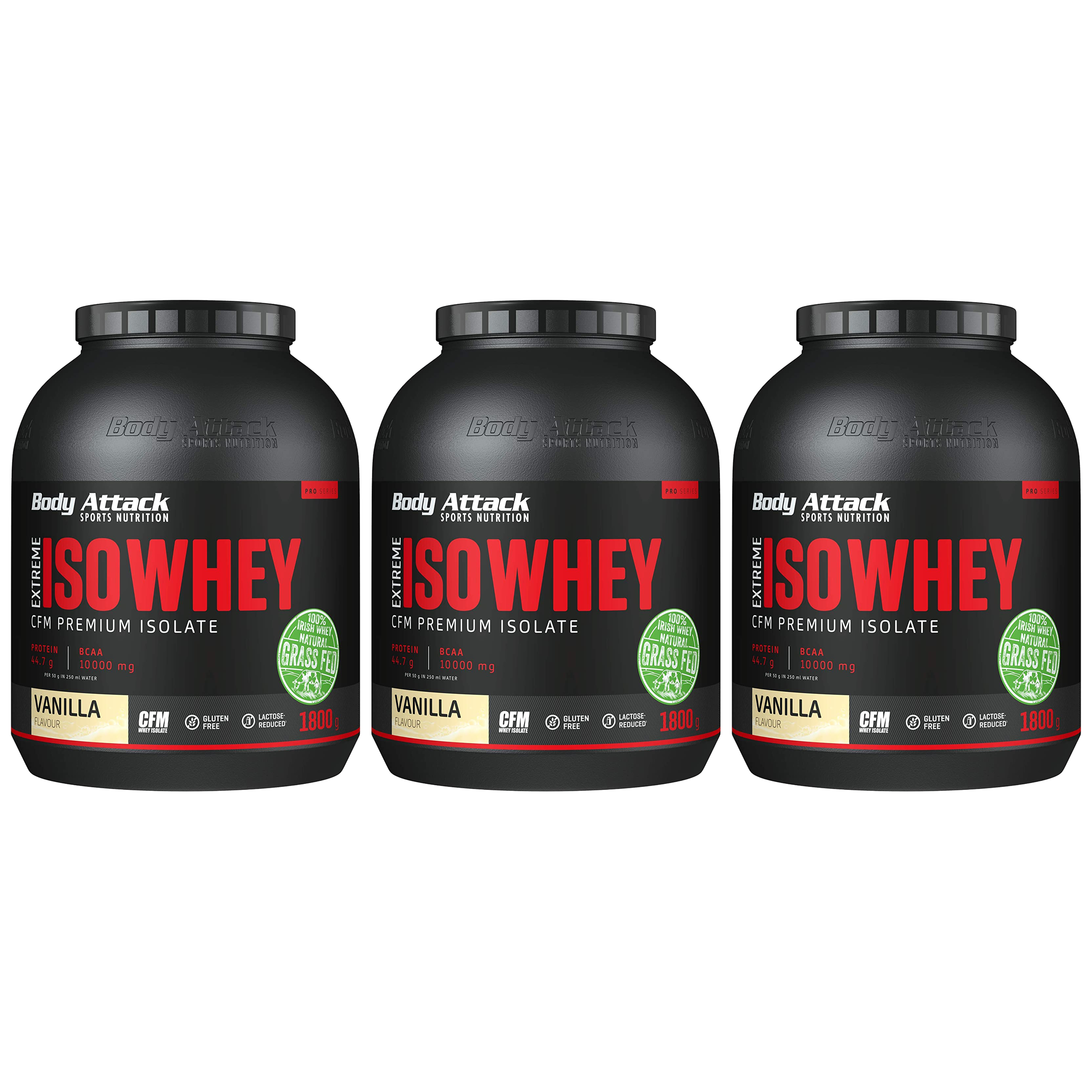 BODY ATTACK Extreme Iso Whey - 3x 1800g