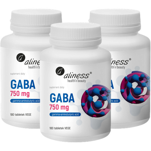 ALINESS - GABA 750mg - 100vtabs. x3
