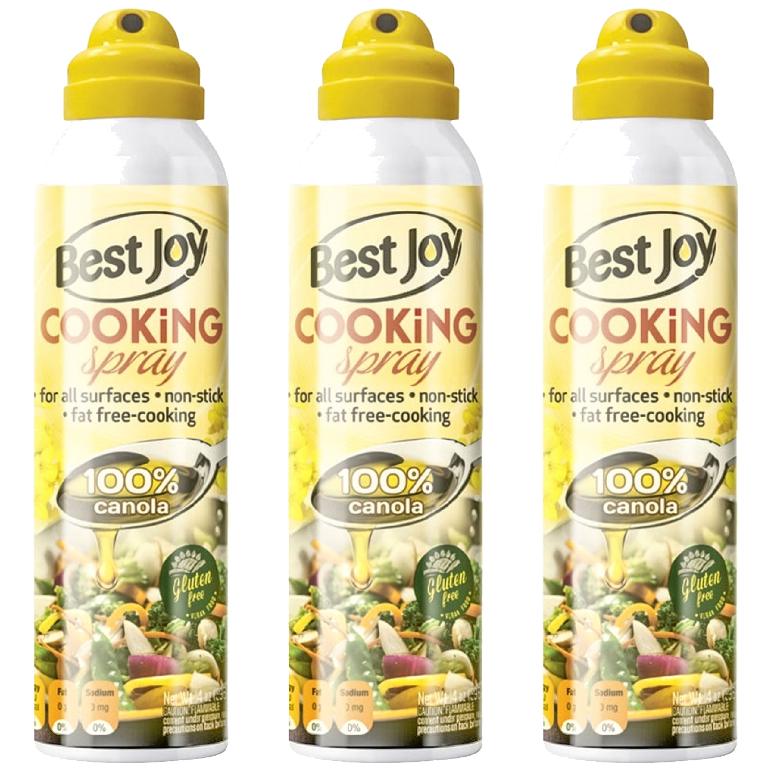 BEST JOY Canola Oil Cooking Spray - 3x 500ml (401g)