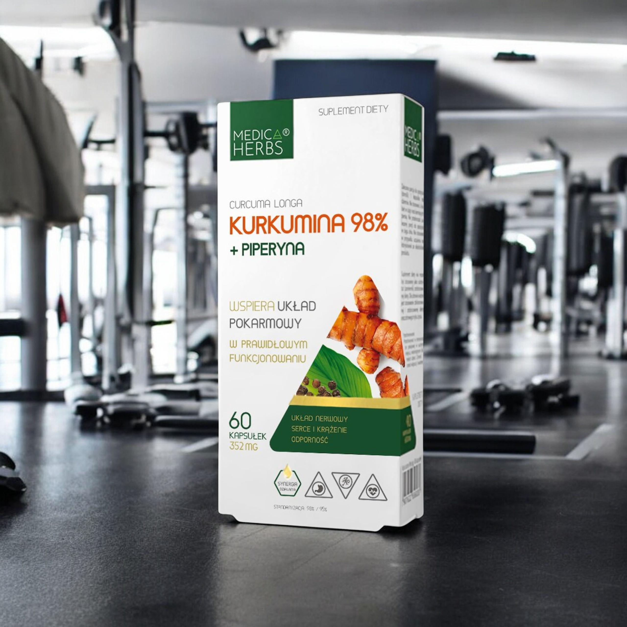 MEDICA HERBS - Kurkumina 98% + Piperyna 60caps.