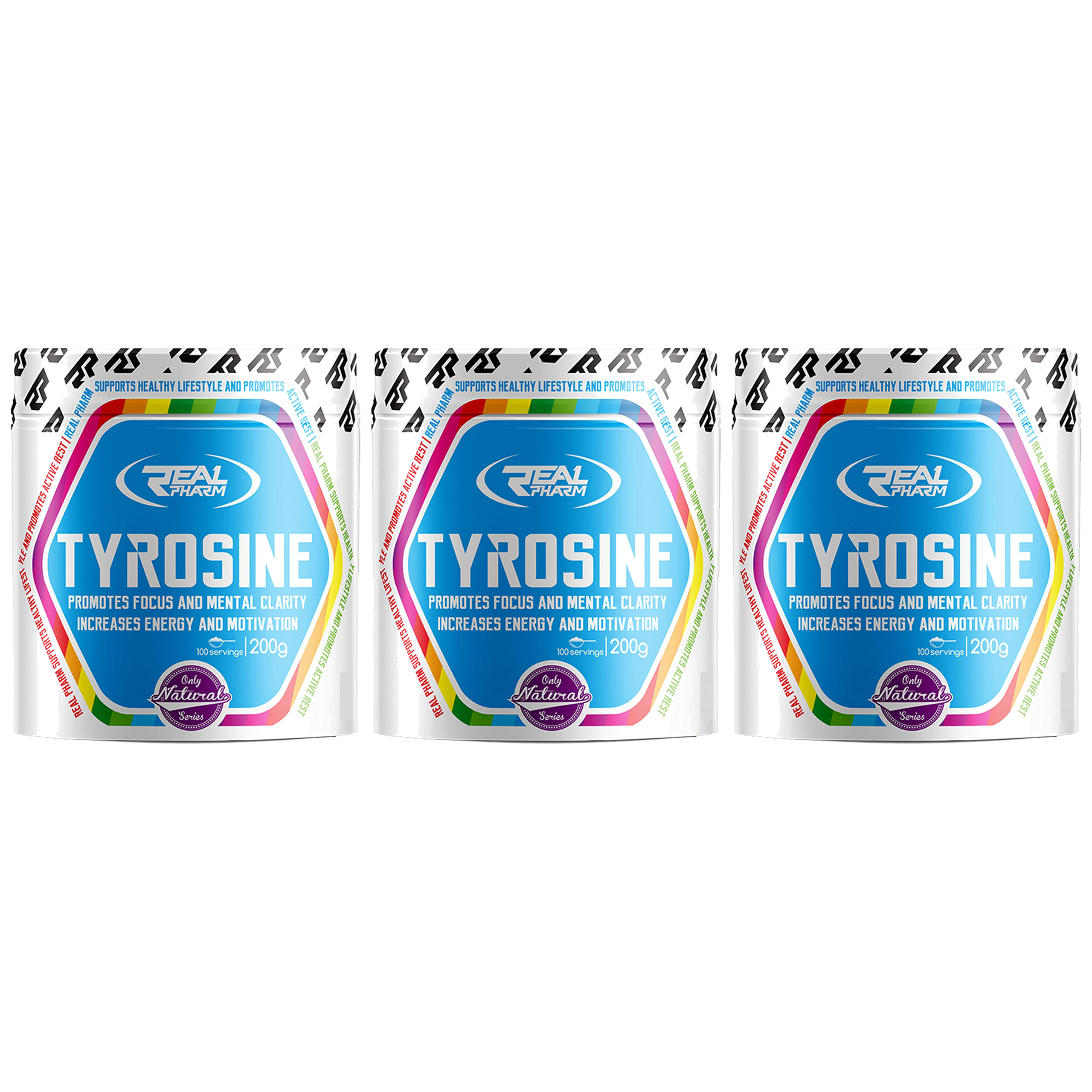 REAL PHARM Tyrosine - 3x 200g - Tyrozyna