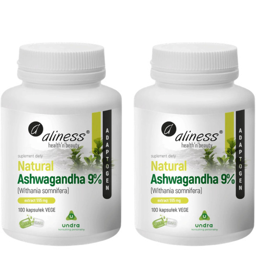 ALINESS - Ashwagandha 555mg - 100vcaps. x2