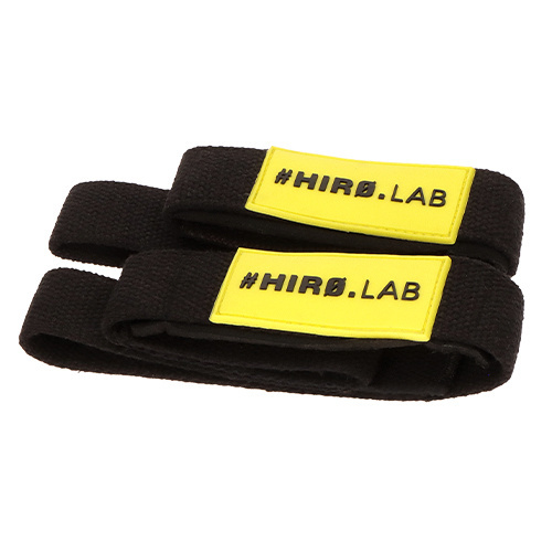 HIRO.LAB Cotton Strap - Rubber Logo New - Black - 2x Paski do podnoszenia ciężarów