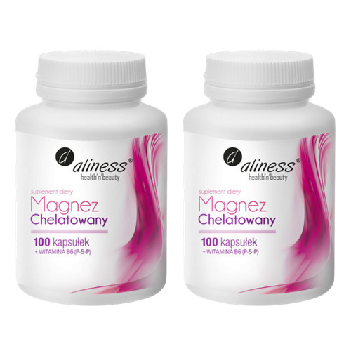 ALINESS - Magnez Chelatowany 720mg + B6 (P-5-P) - 2x 100caps.