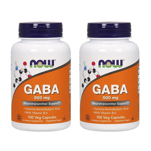 NOW GABA 500mg - 2x 100veg caps