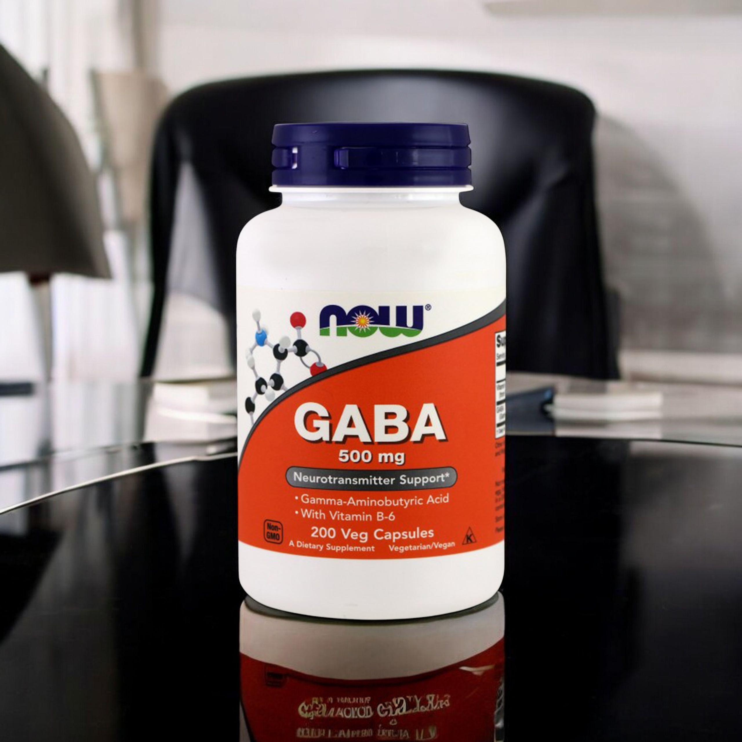 NOW GABA 500mg with B6 - 3x 200vcaps