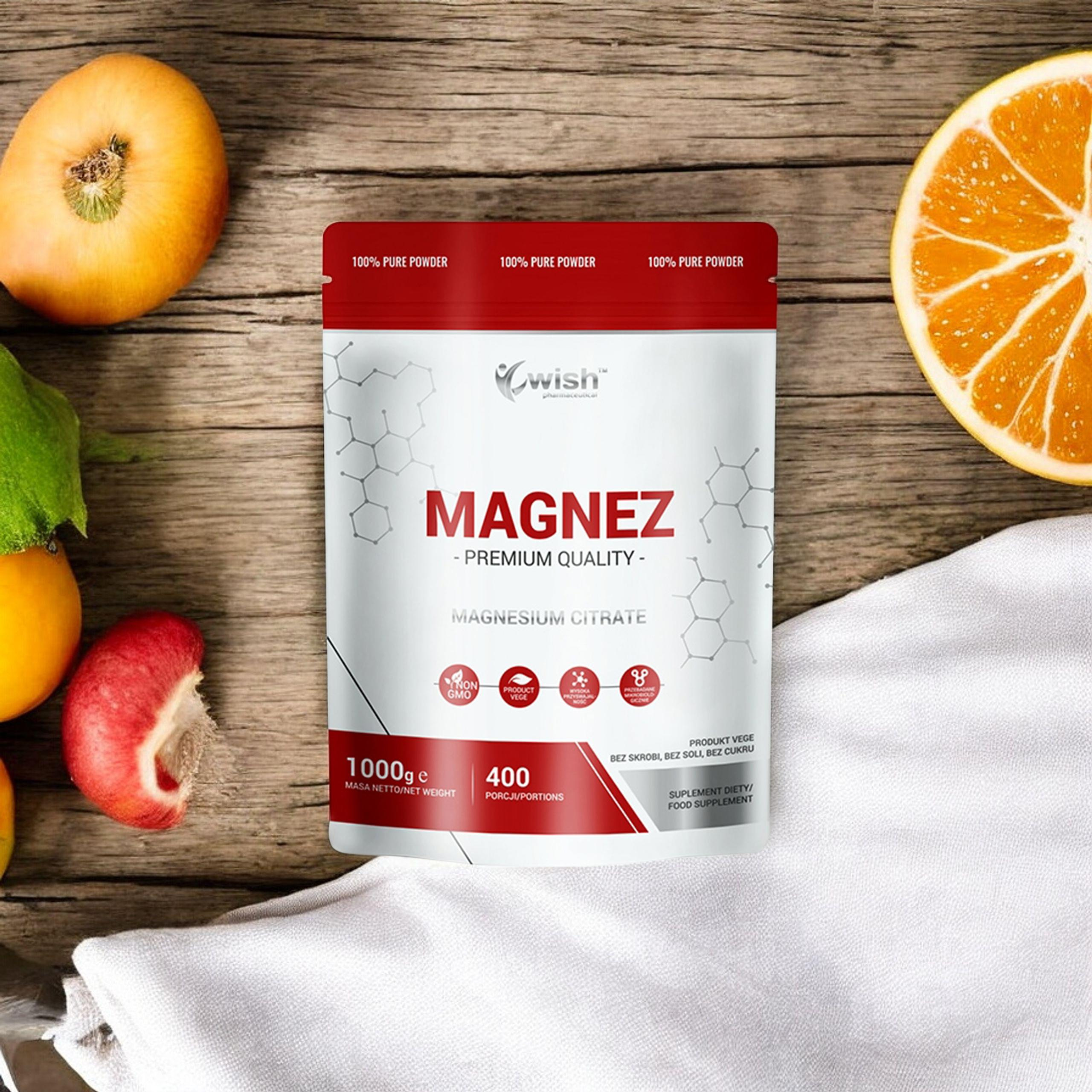 WISH Pharmaceutical Cytrynian Magnezu - 2x 1000g