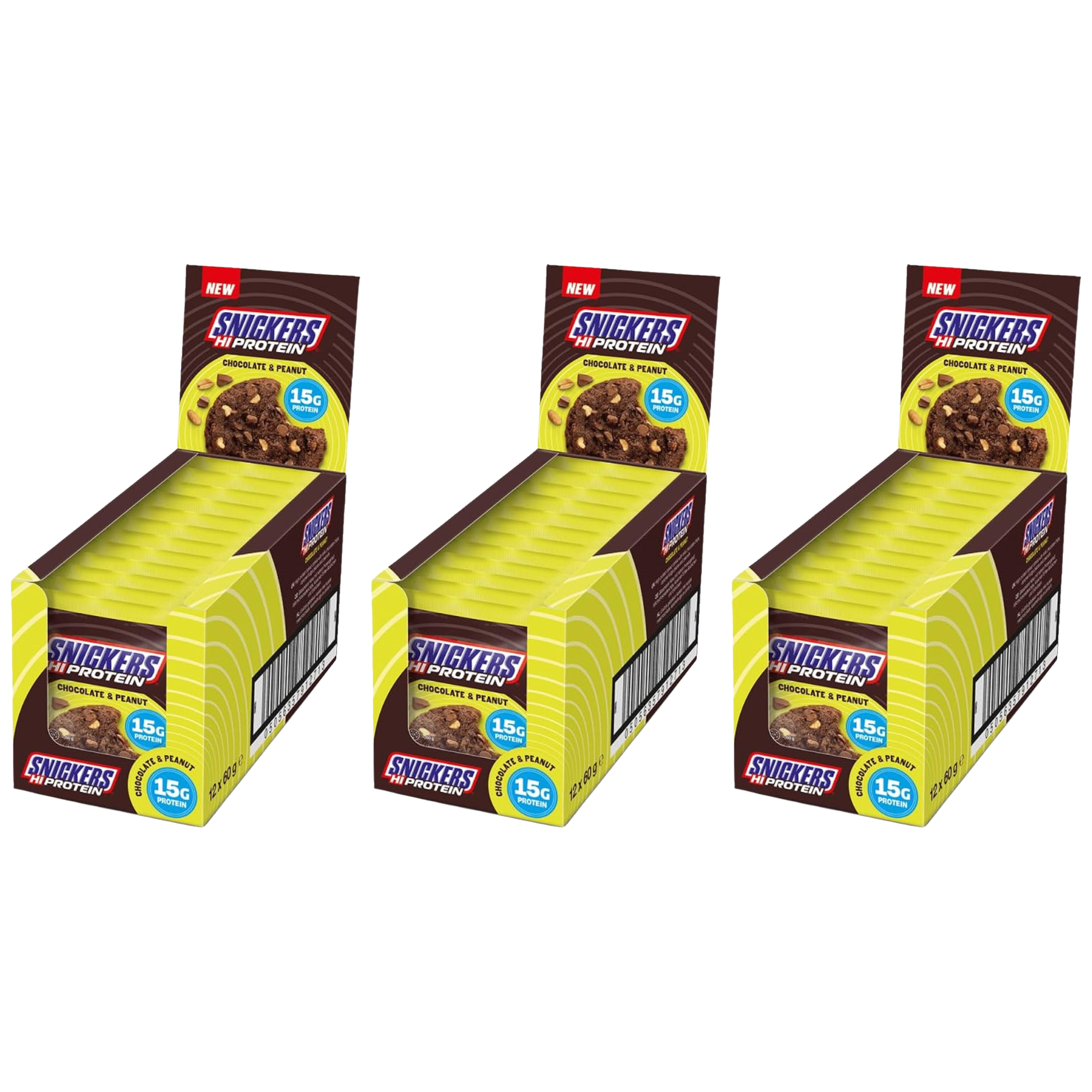 Mars - Snickers High Protein Cookie - 12x 3x 60g - Chocolate & Peanut