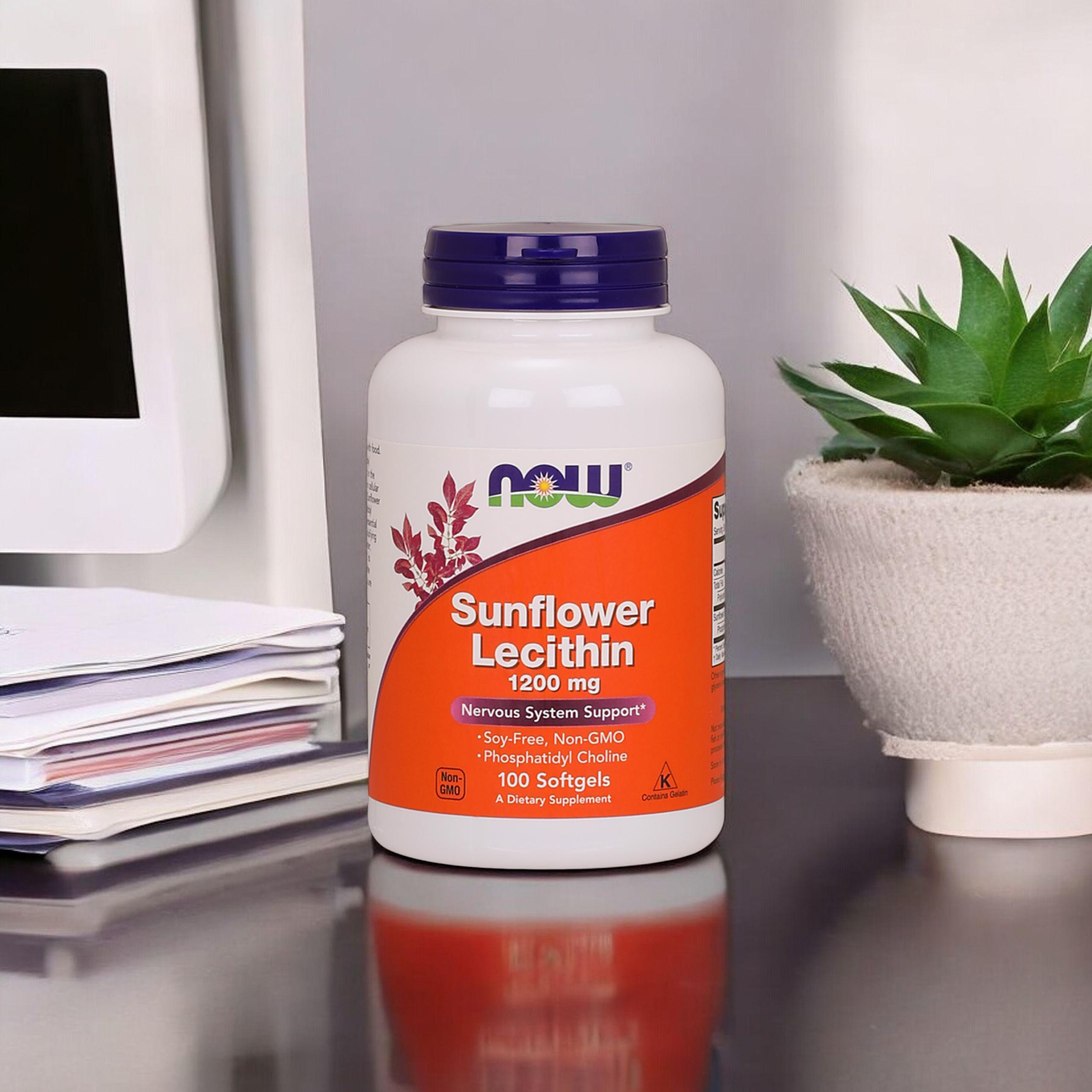 NOW Sunflower Lecithin 1200mg - 3x 100softgels