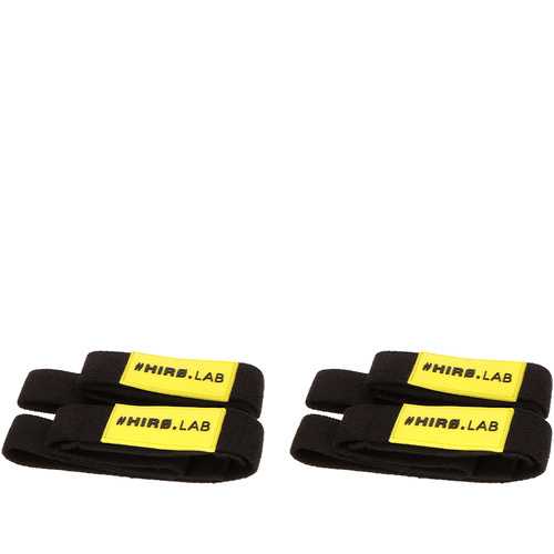 HIRO.LAB Cotton Strap - Rubber Logo New - Black - 2x Paski do podnoszenia ciężarów
