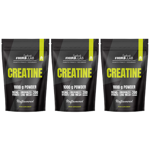 HIRO.LAB Creatine - 1000g - Unflavored x3
