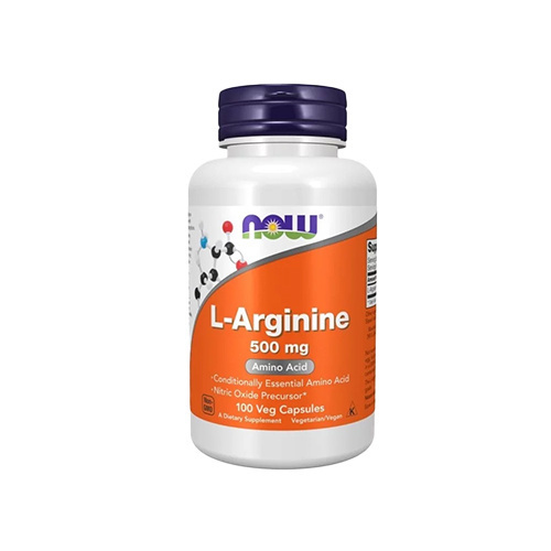 NOW L-Arginine 500mg - 3x 100 veg capsules