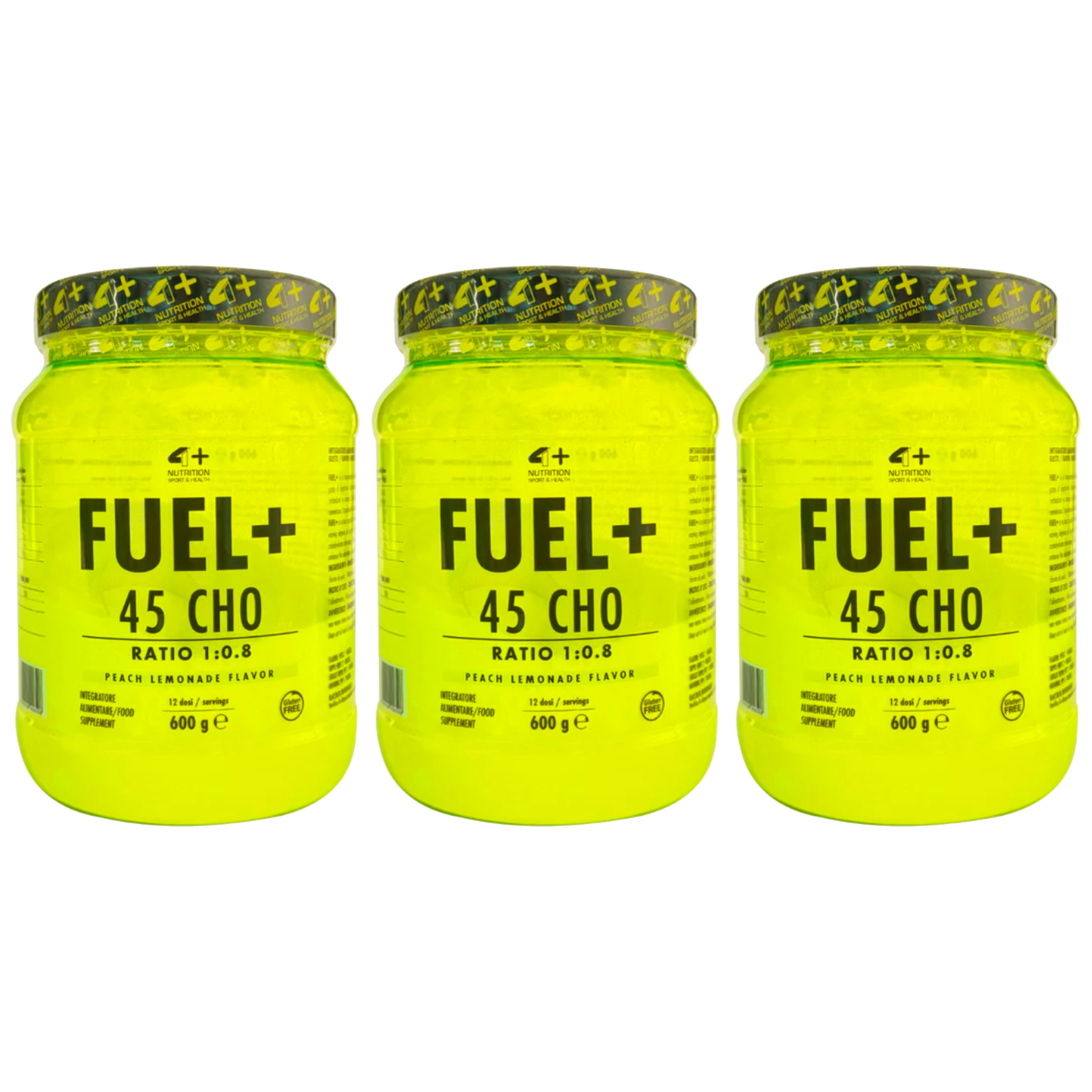 4+ NUTRITION - Fuel+ 45 CHO - 3x 600g - Peach Lemonade