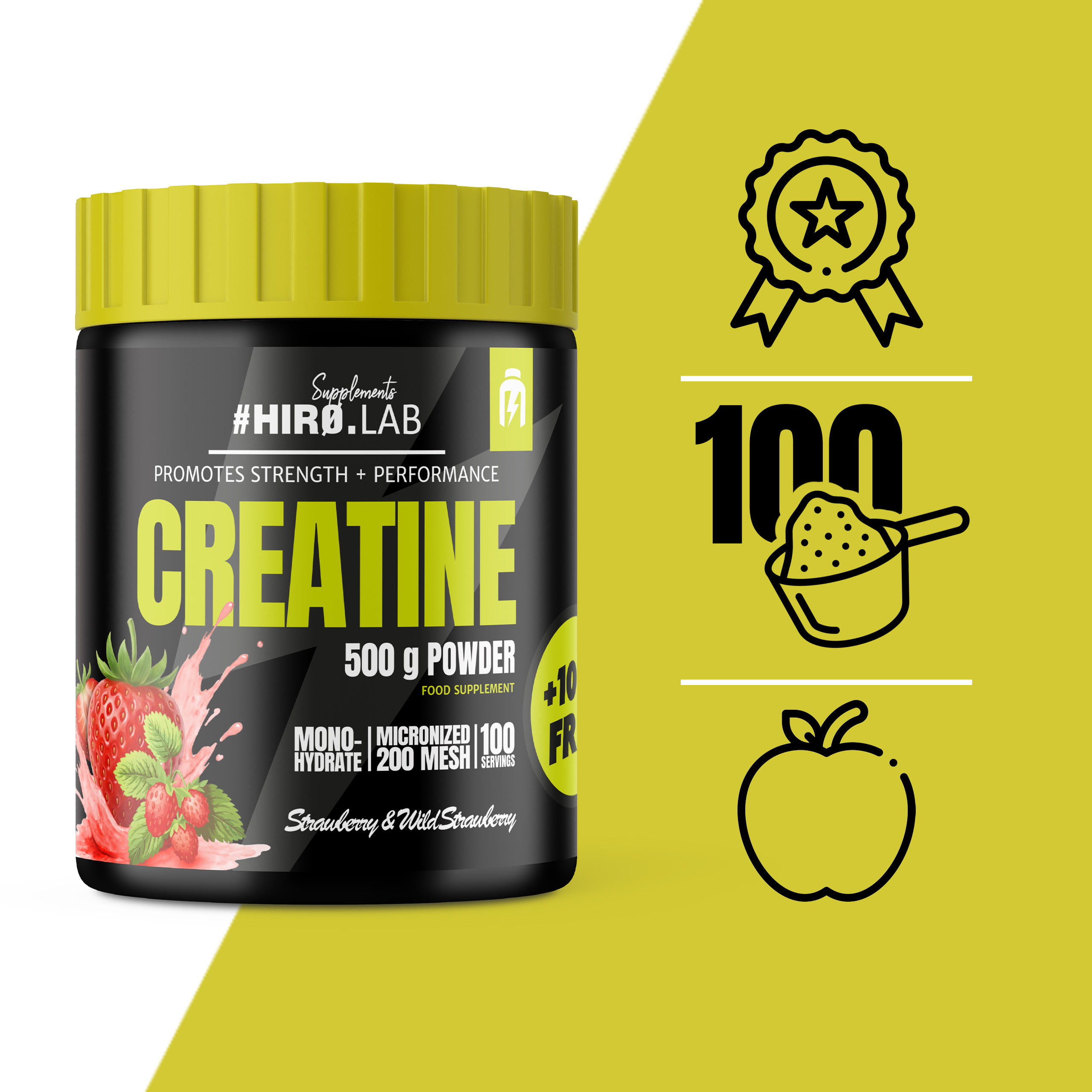 HIRO.LAB Creatine - 3x 500g + 100g FREE