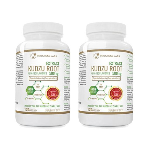 PROGRESS LABS Kudzu Root Extract 500mg - 2x 120caps