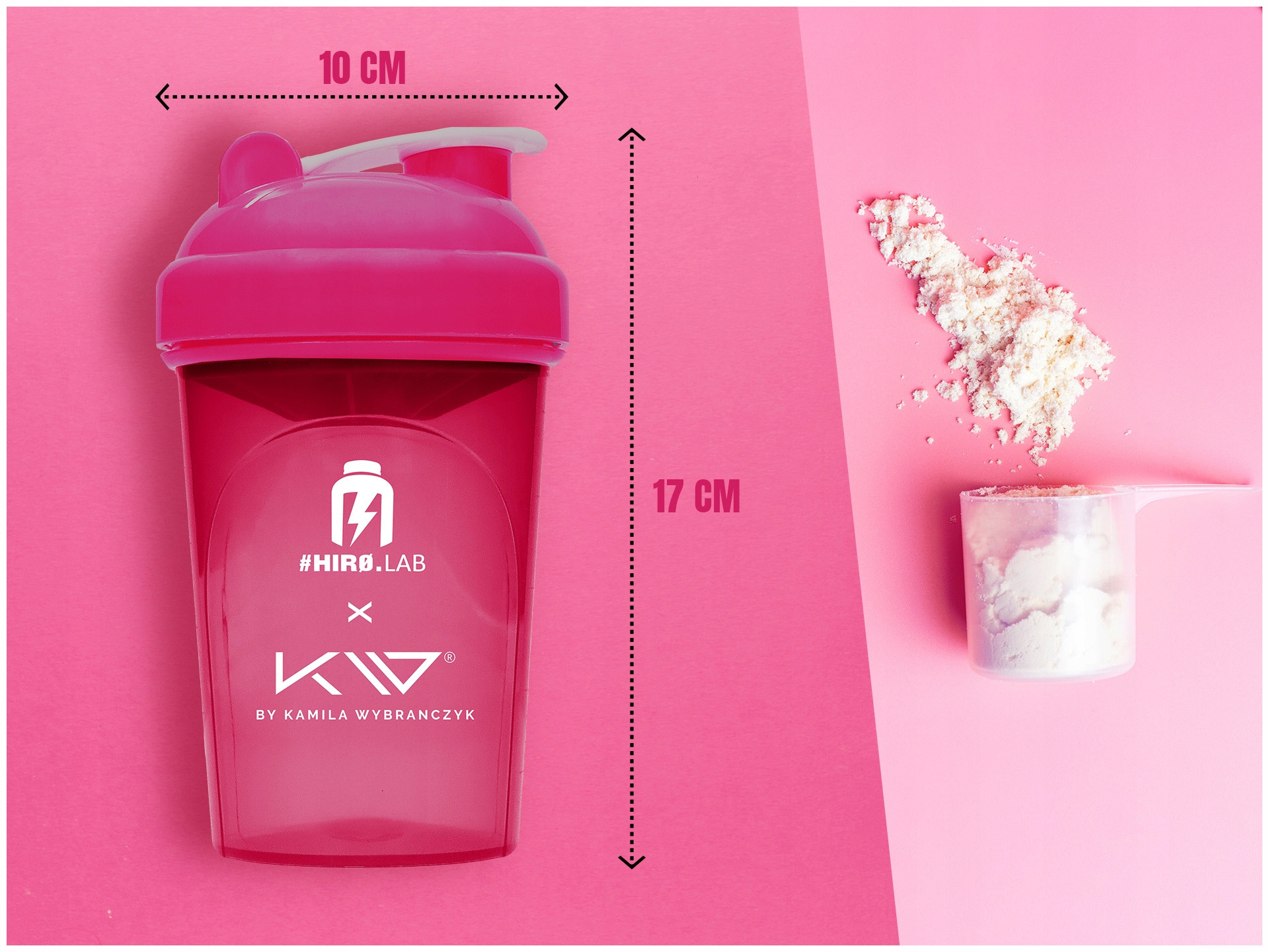 HIRO.LAB - Shaker Kamila Wybrańczyk - 3x 500ml - Pink