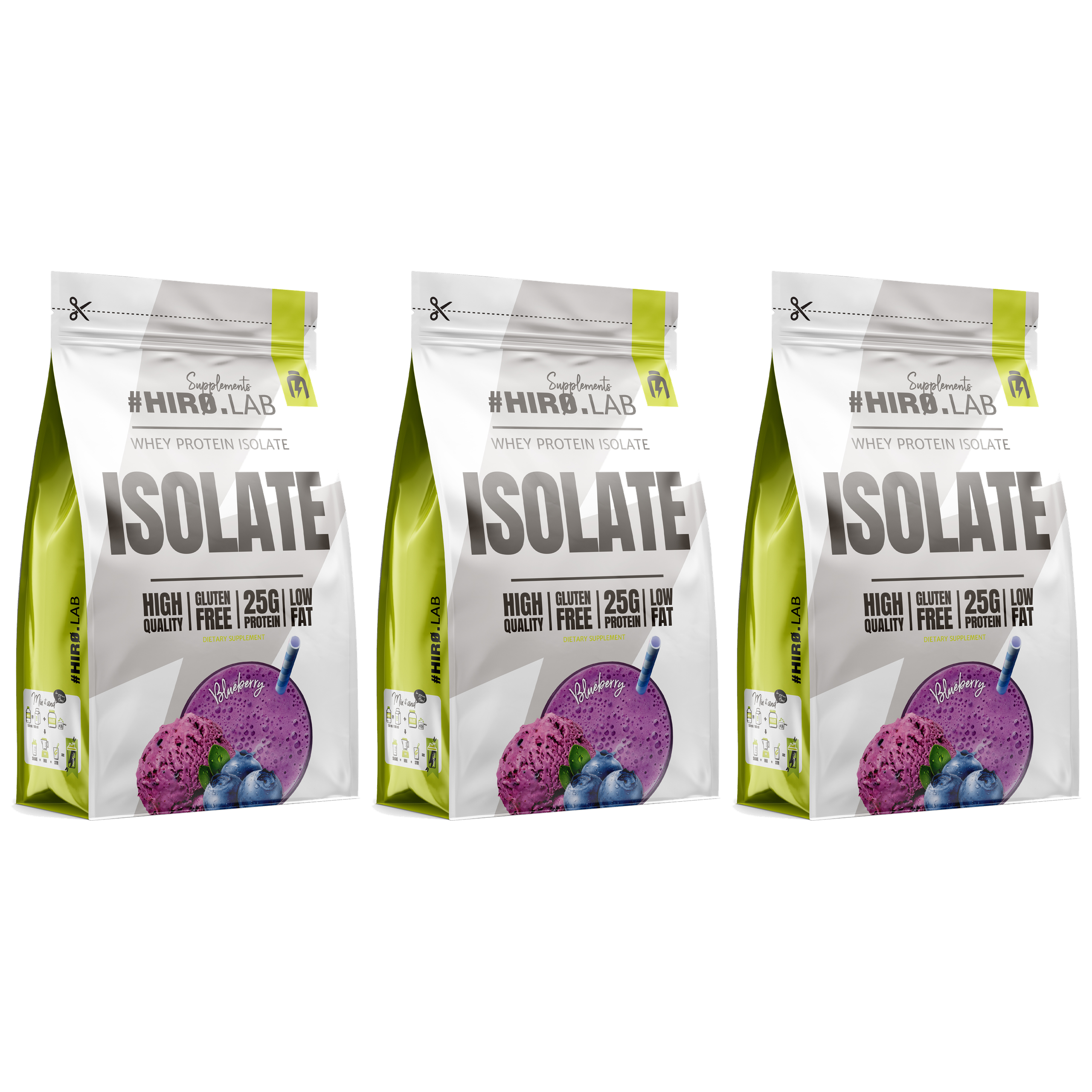 HIRO.LAB Whey Protein Isolate - 3x 700g