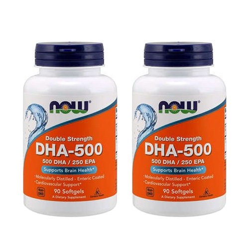 NOW DHA 500mg - 2x 90softgels