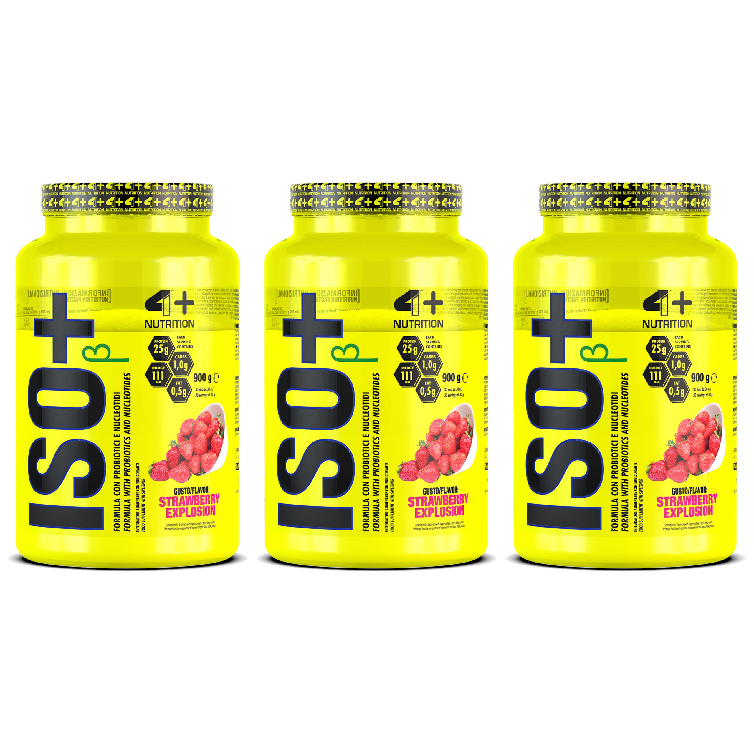 4+ NUTRITION Iso+ Probiotics - 3x 900g