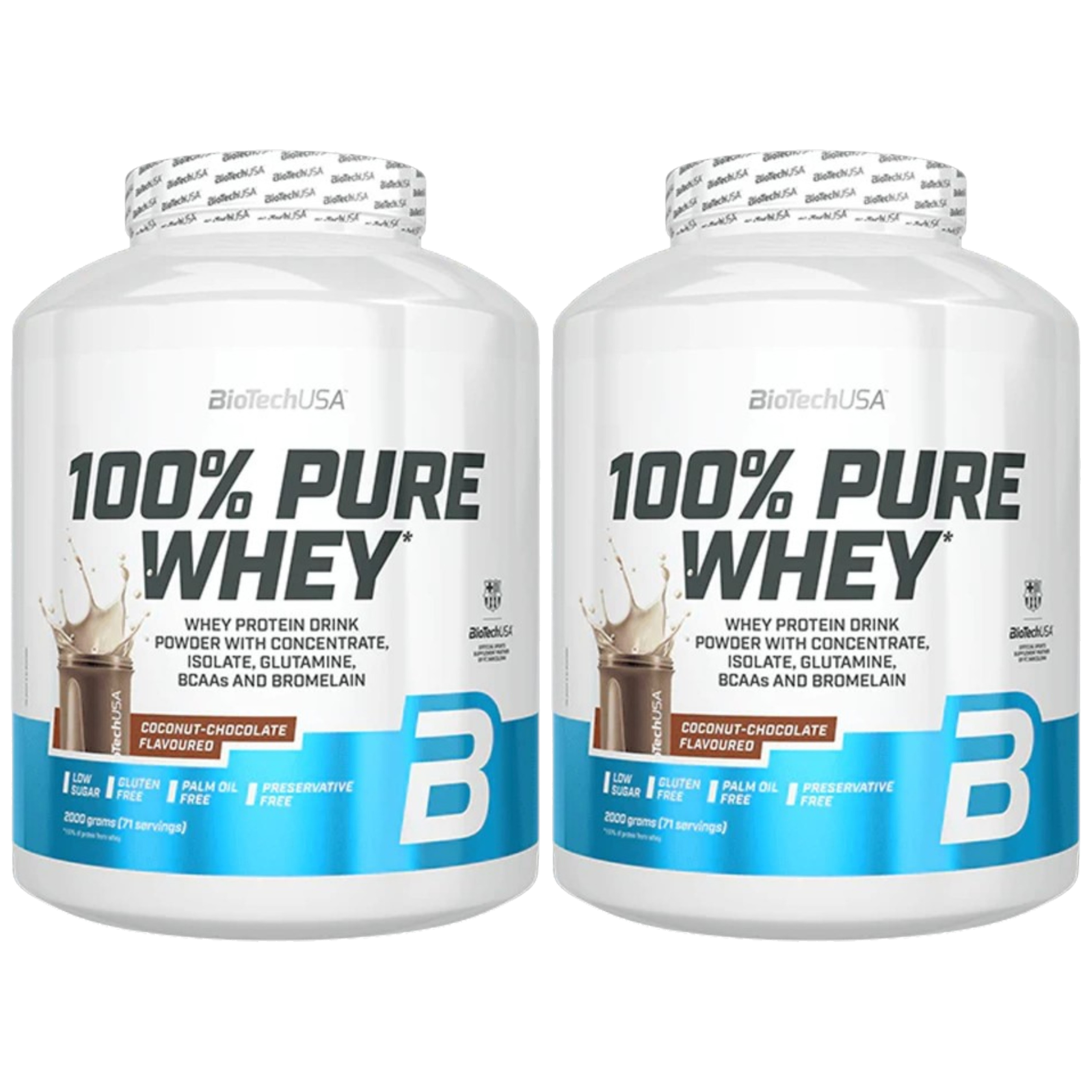 BIOTECH - 100% Pure Whey - 2x 2000g - Coconut Chocolate