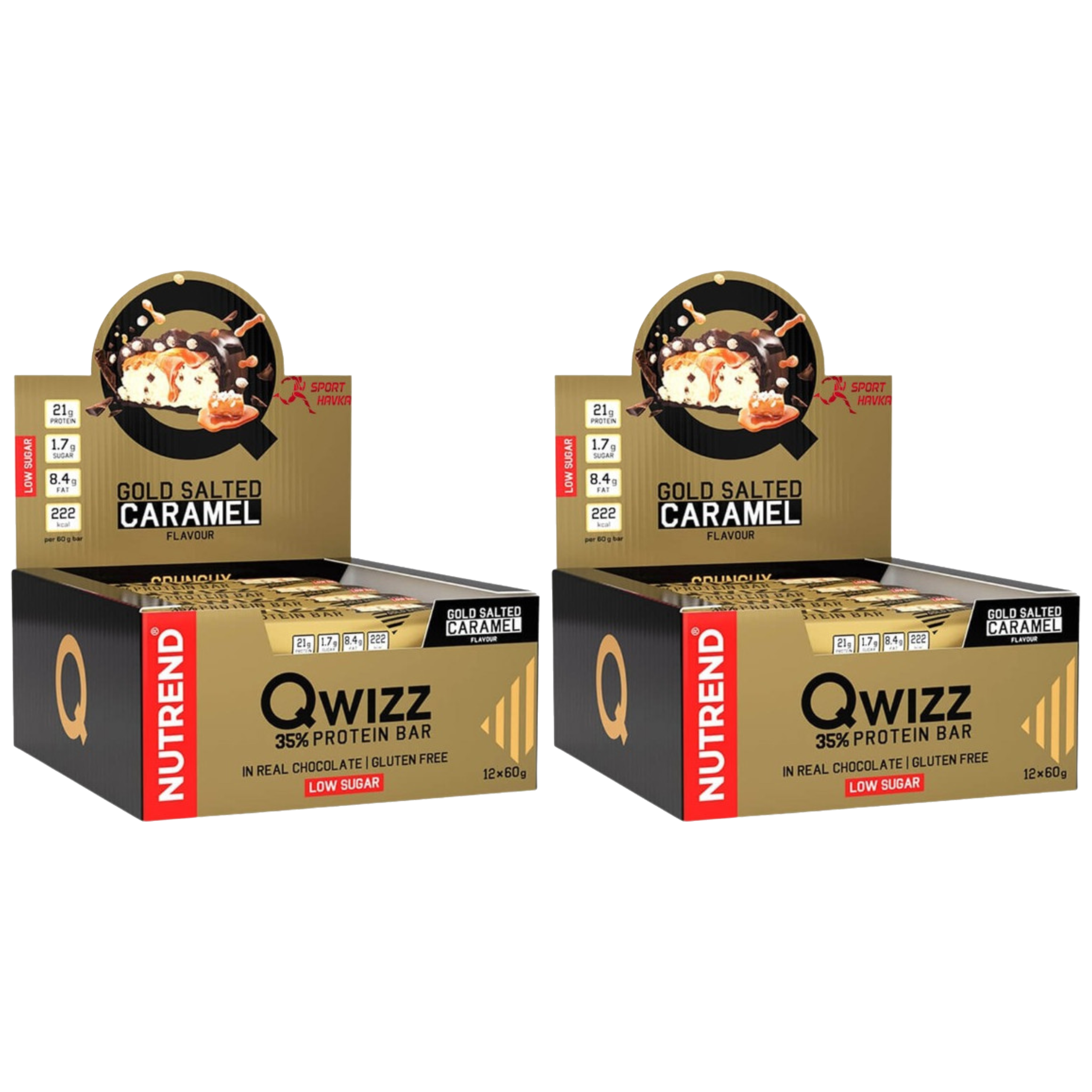 NUTREND - Baton QWIZZ Protein Bar - 24x 2x 60g 