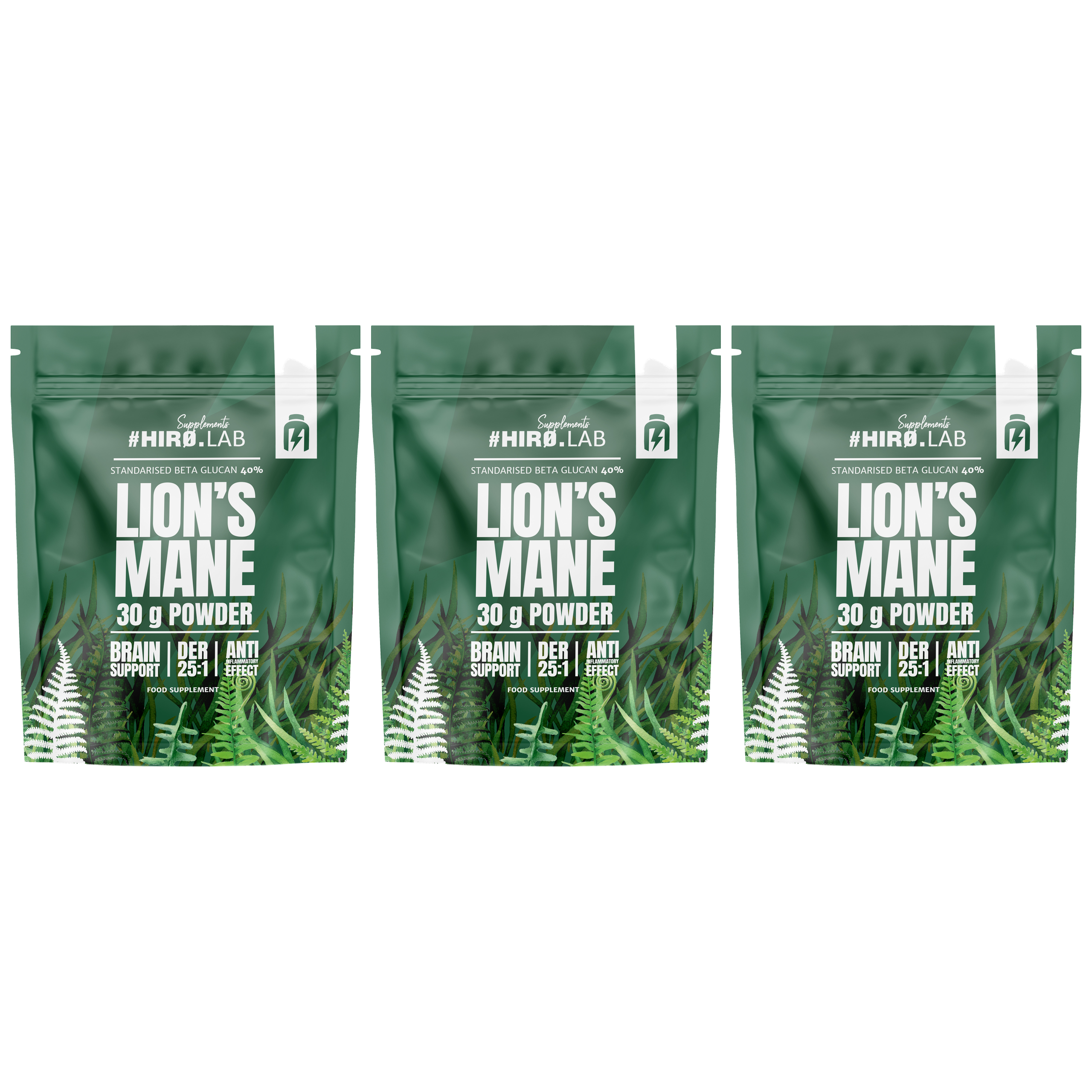 HIRO.LAB Lion's Mane Extract 25:1 500mg - 3x 30g