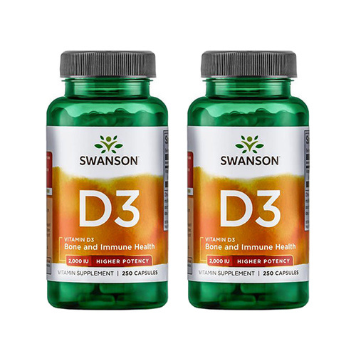 SWANSON Vitamin D-3 2000IU - 2x 250caps
