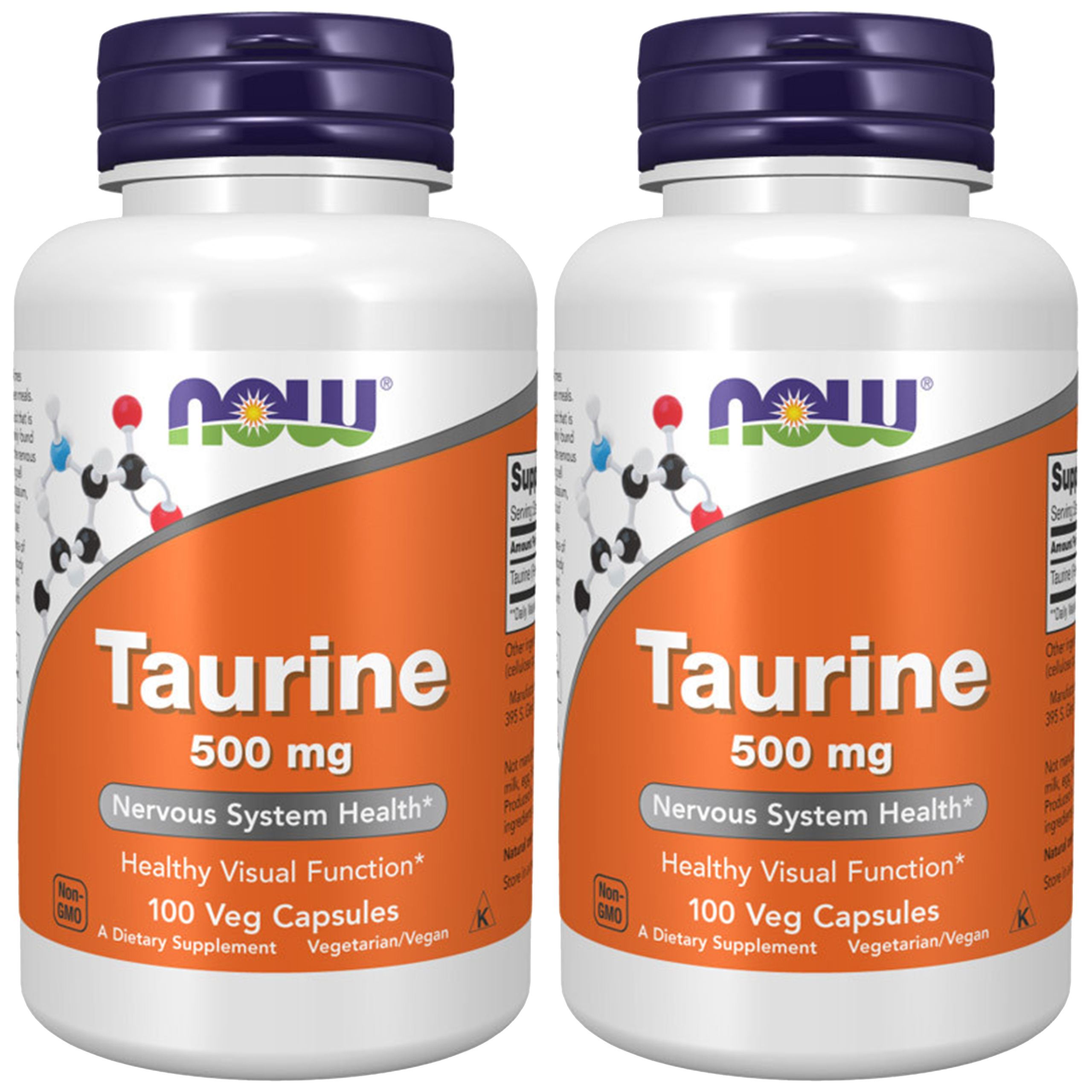 NOW Taurine 500mg - 2x 100vcaps