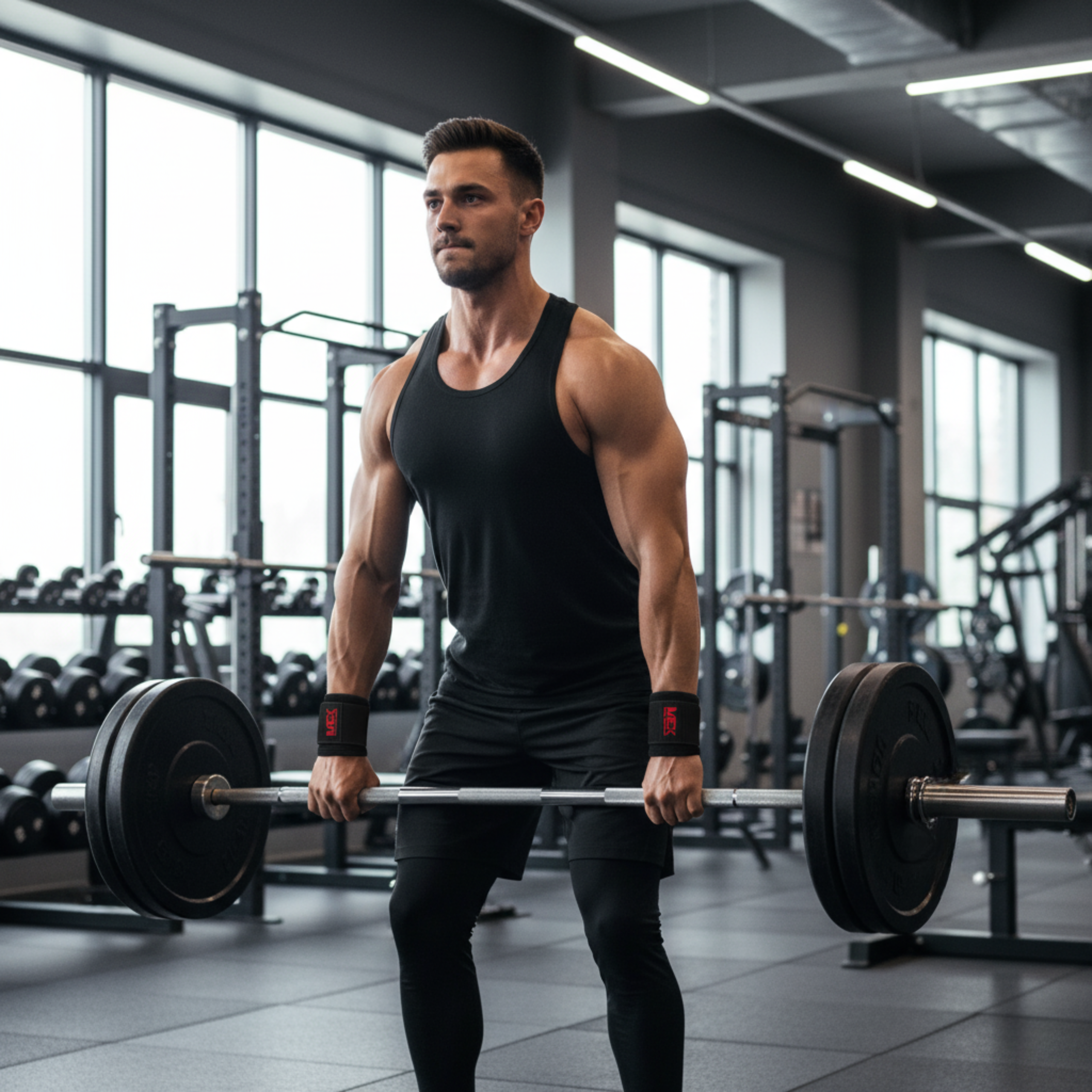 MEX SPORT - Power Pro Lifting Hooks - Black