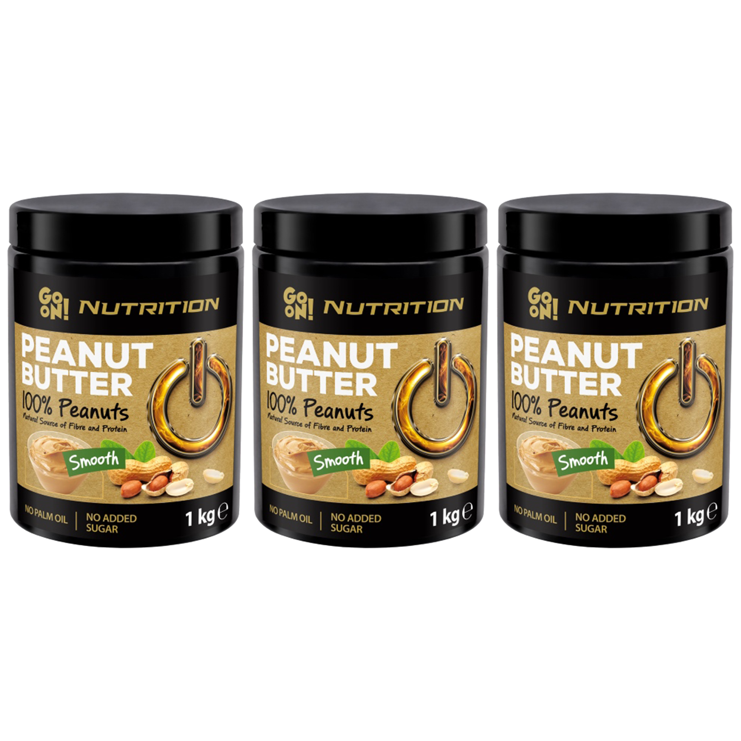 GO ON NUTRITION Peanut Cream - 100% Orzechów Arachidowych - 3x 1000g