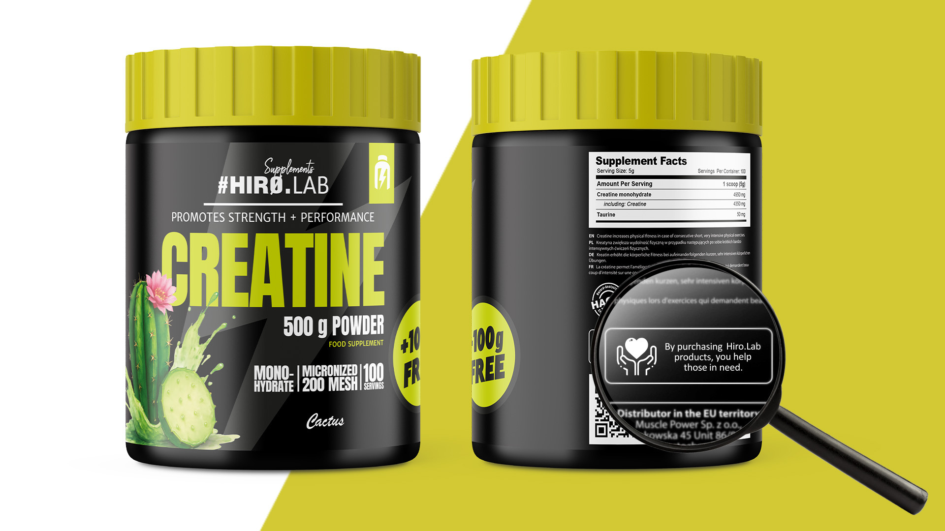 HIRO.LAB Creatine - 2x 500g + 100g FREE