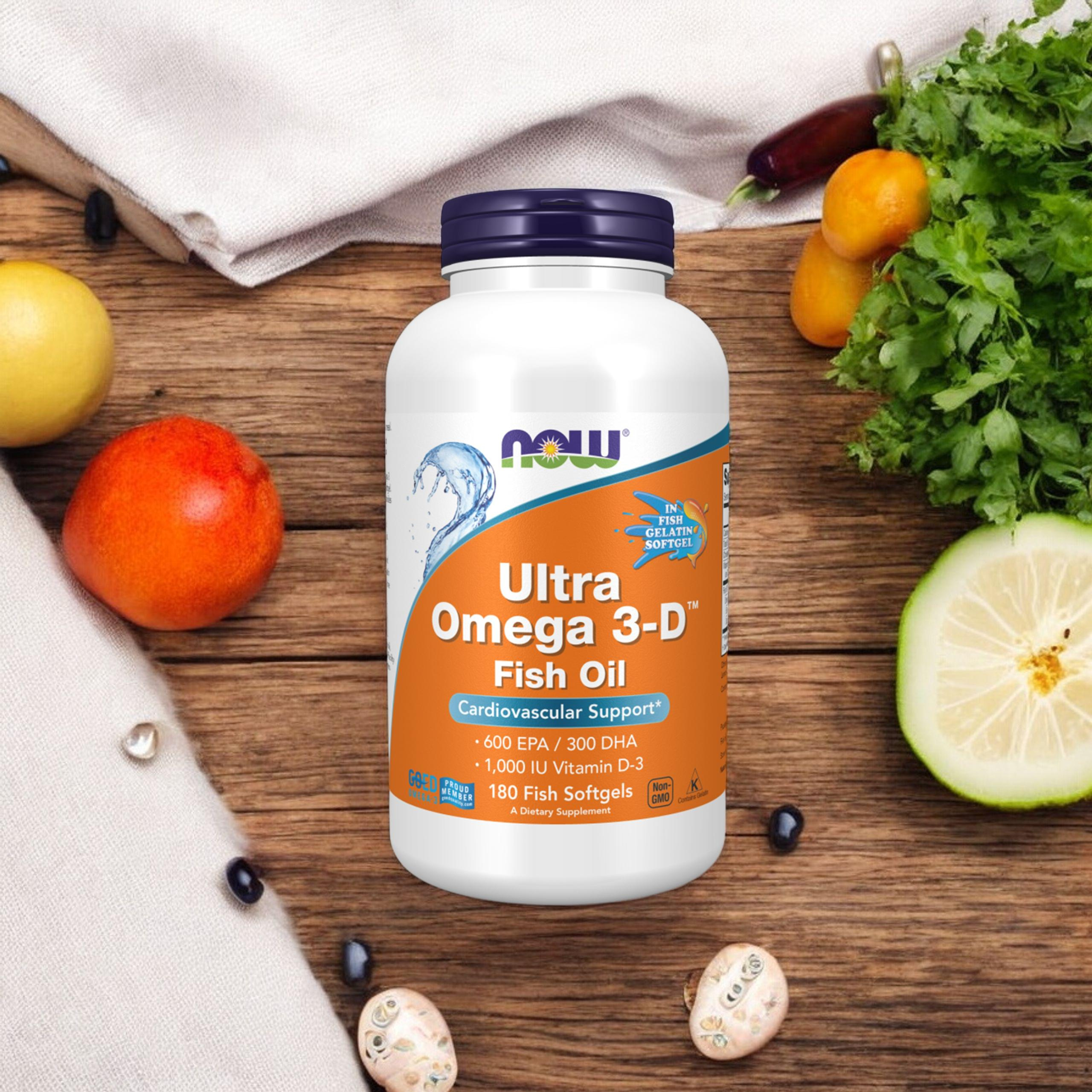 NOW Ultra Omega 3-D Fish Oil - 3x 180softgels