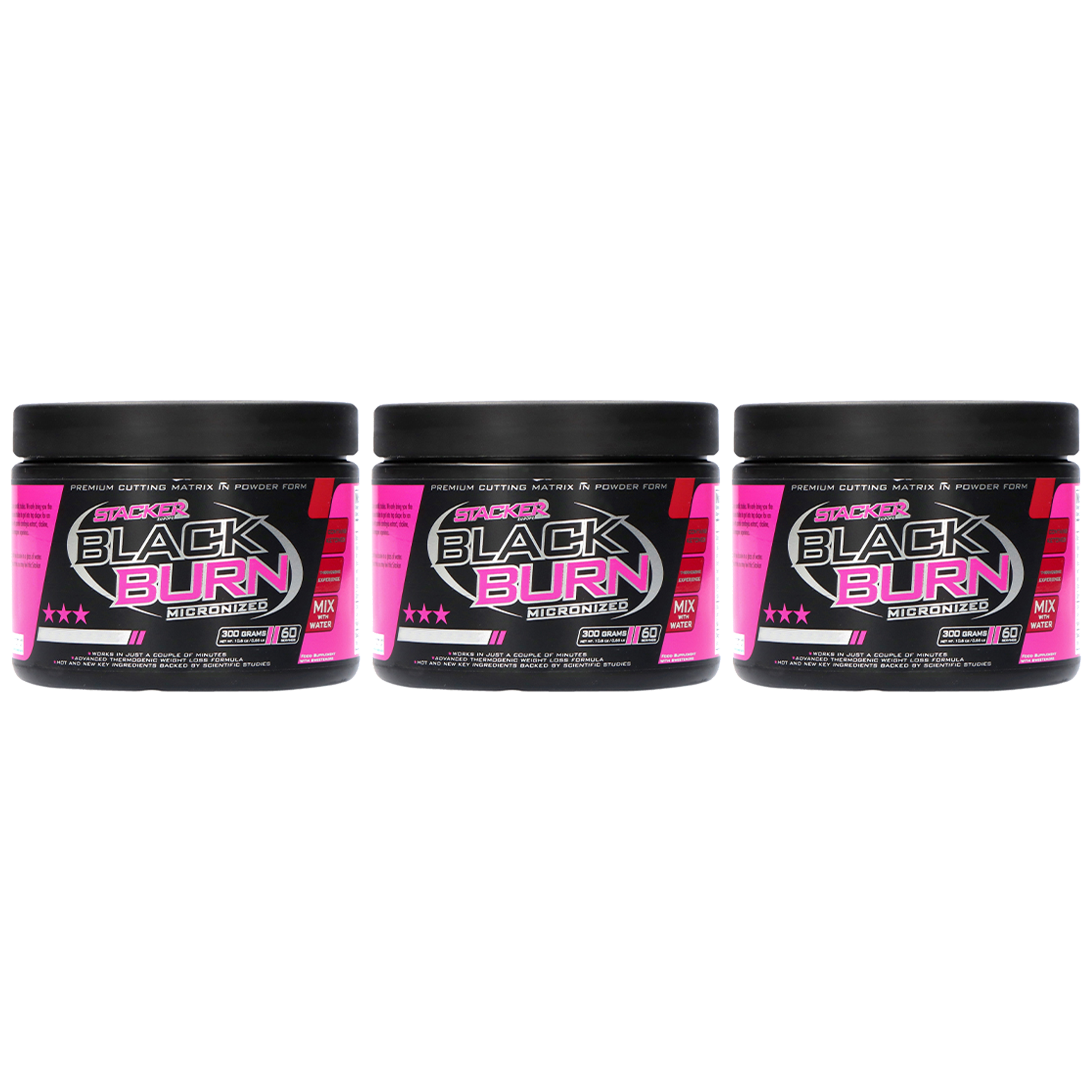 STACKER2 Black Burn - 3x 300g