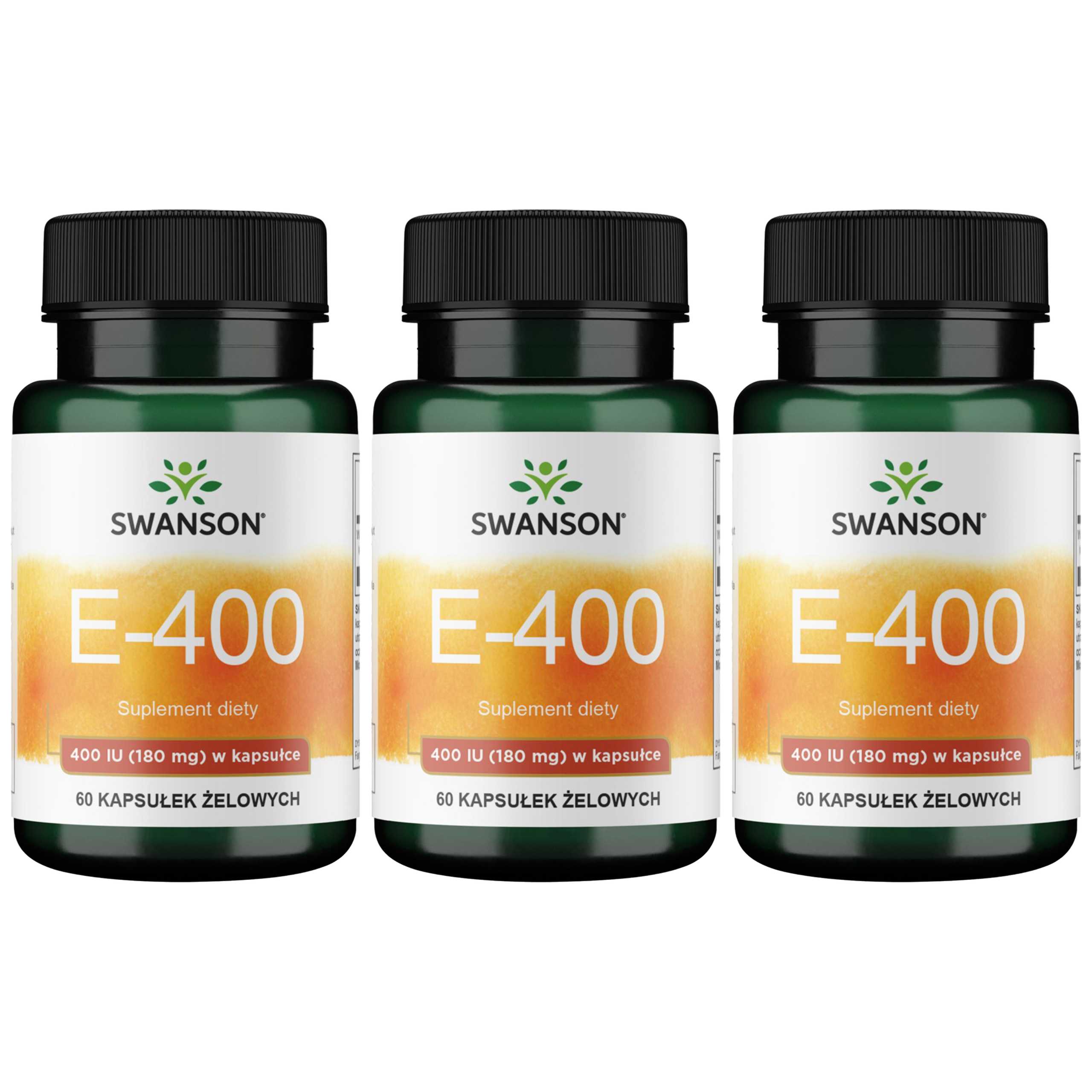 SWANSON Vitamin E 400IU - 3x 60softgels