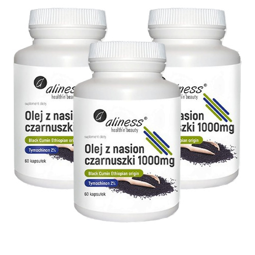 ALINESS Olej z nasion czarnuszki 2% 1000 mg - 3x 60caps