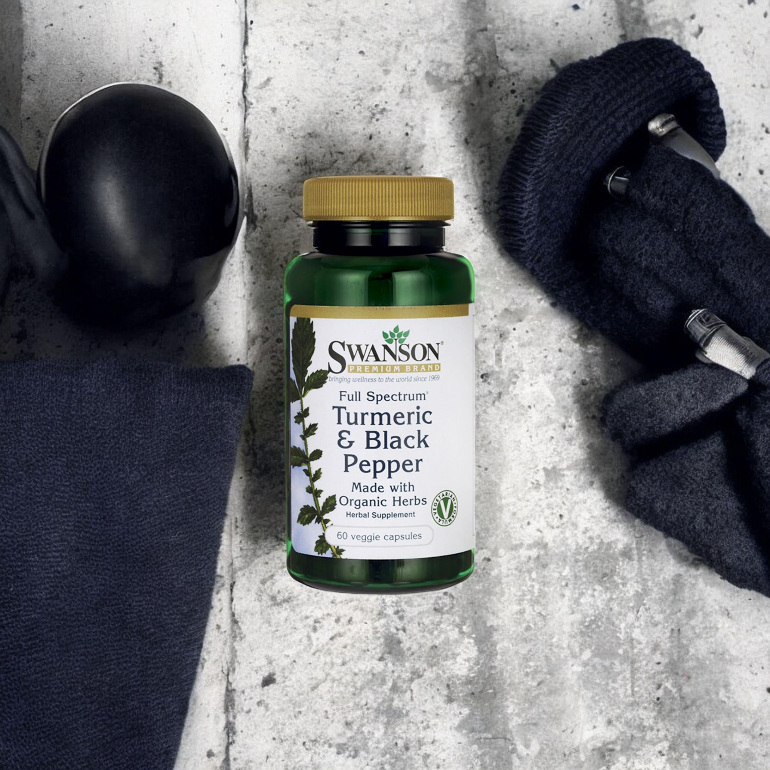 SWANSON Turmeric Black Pepper (Kurkuma z Piperyną) - 3x 60vcaps.