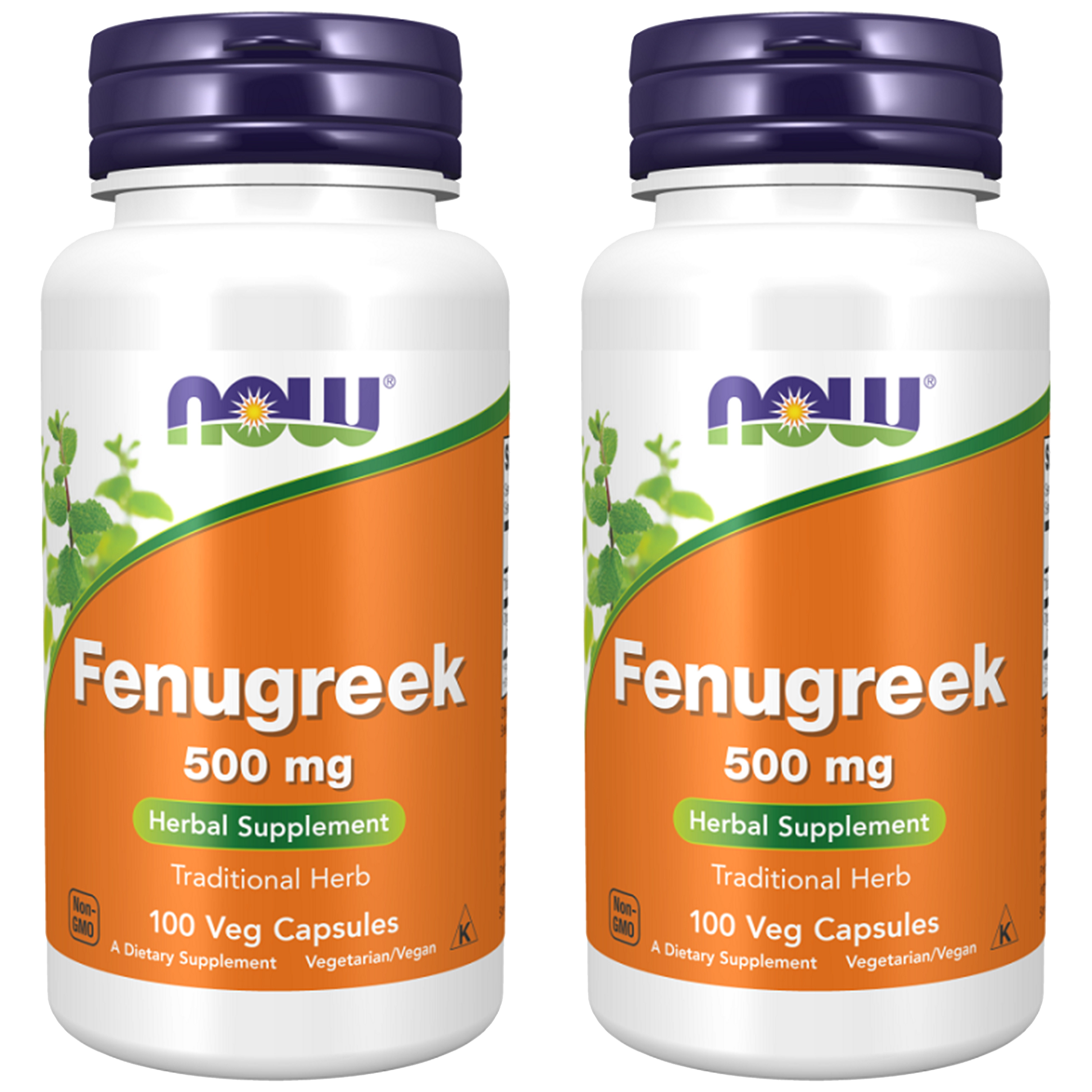 NOW Fenugreek 500mg - 2x 100vcaps