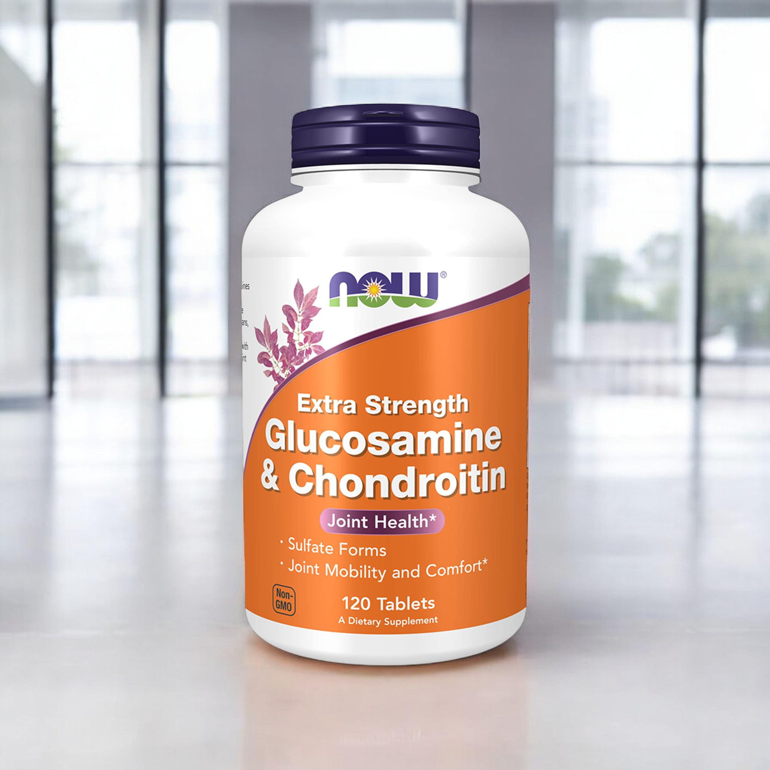 NOW Glucosamine & Chondroitin Sulfate Extra Strength - 2x 120tabs