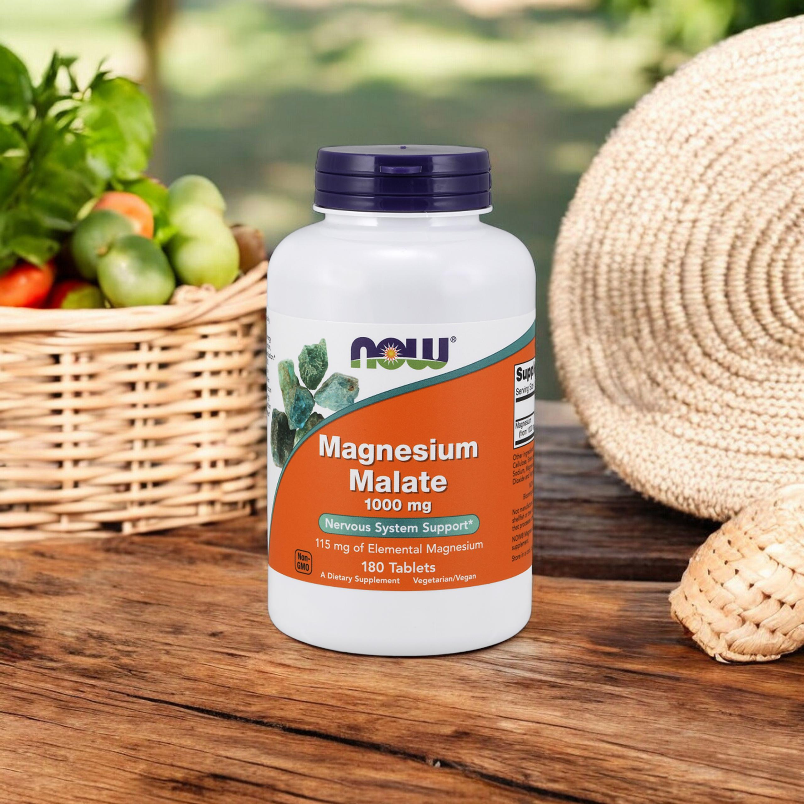 NOW Magnesium Malate 1000mg - 2x 180tabs