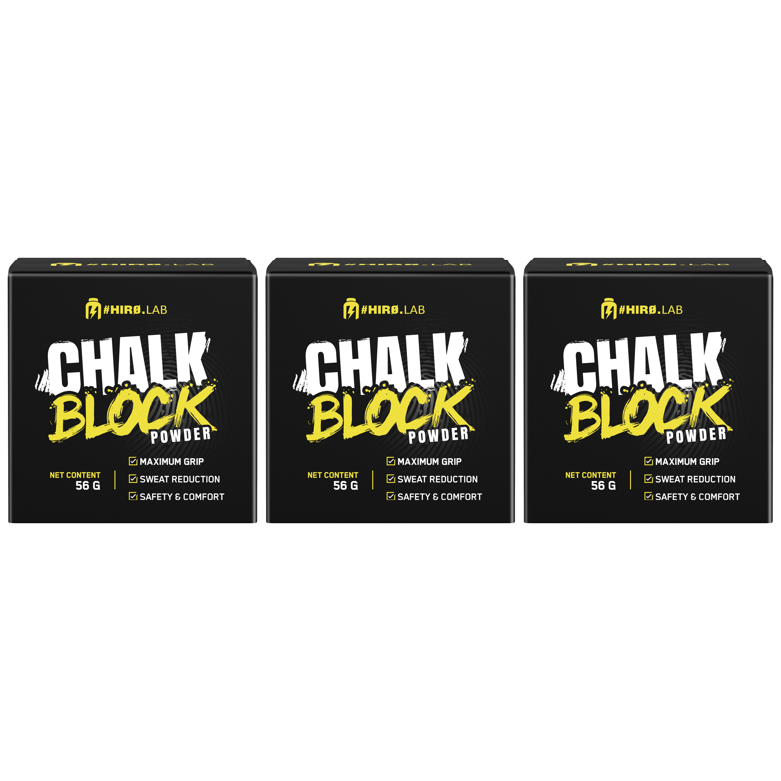 Hiro.Lab Chalk Block Powder - 3x 56g - Magnezja w kostce