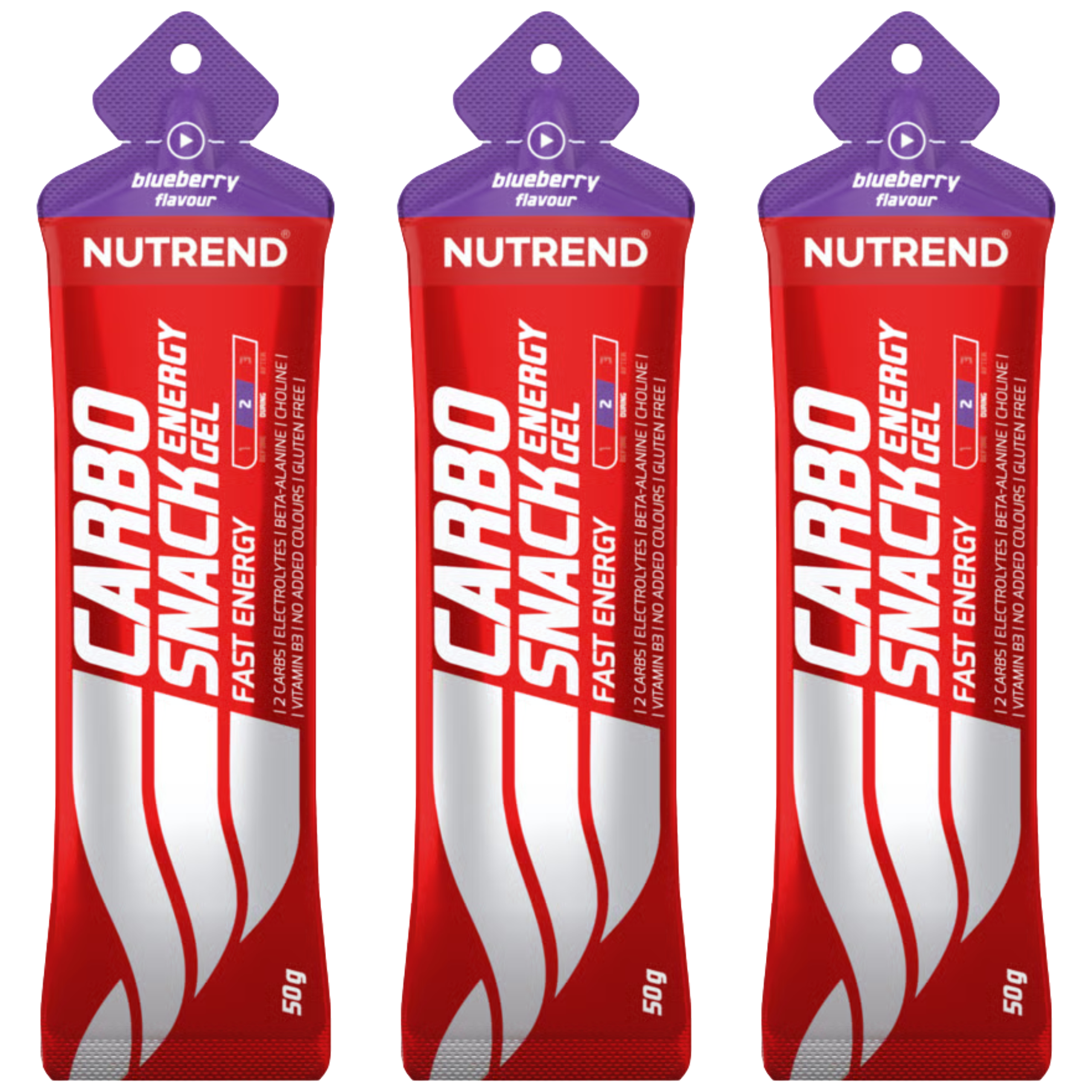NUTREND - Carbosnack - 3x 50g - Blueberry