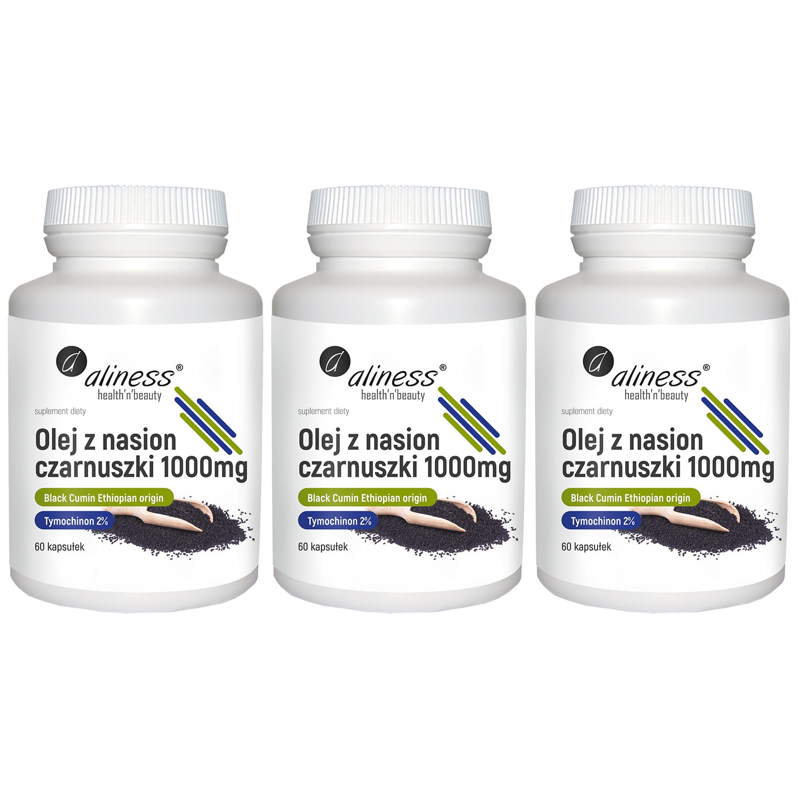 ALINESS Olej z nasion czarnuszki 2% 1000 mg - 3x 60caps