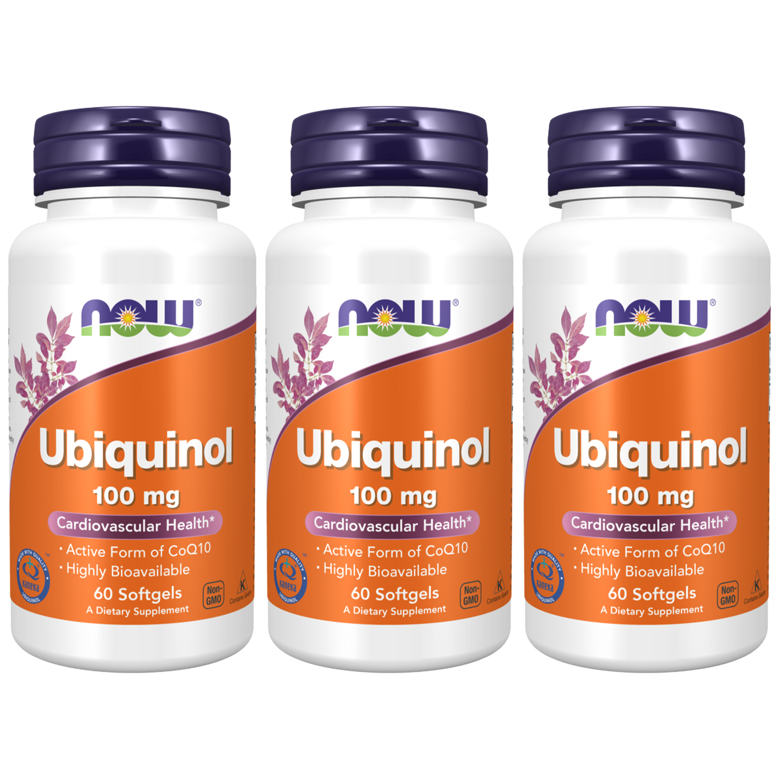 NOW Ubiquinol 100mg - 3x 60softgels